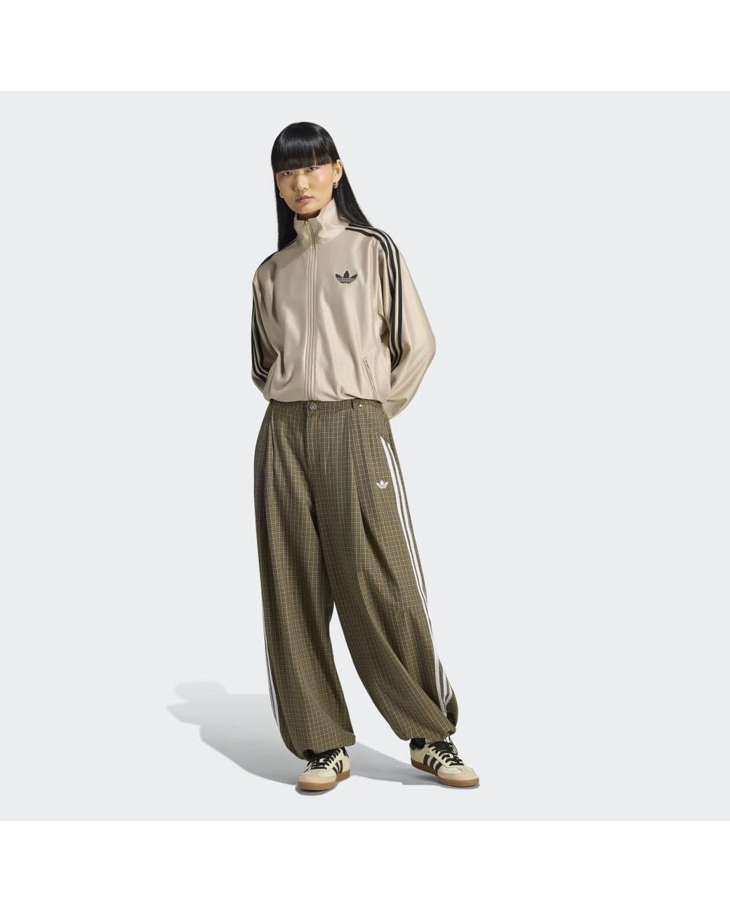 Adidas Metallic Checks Trouser Loose Pants