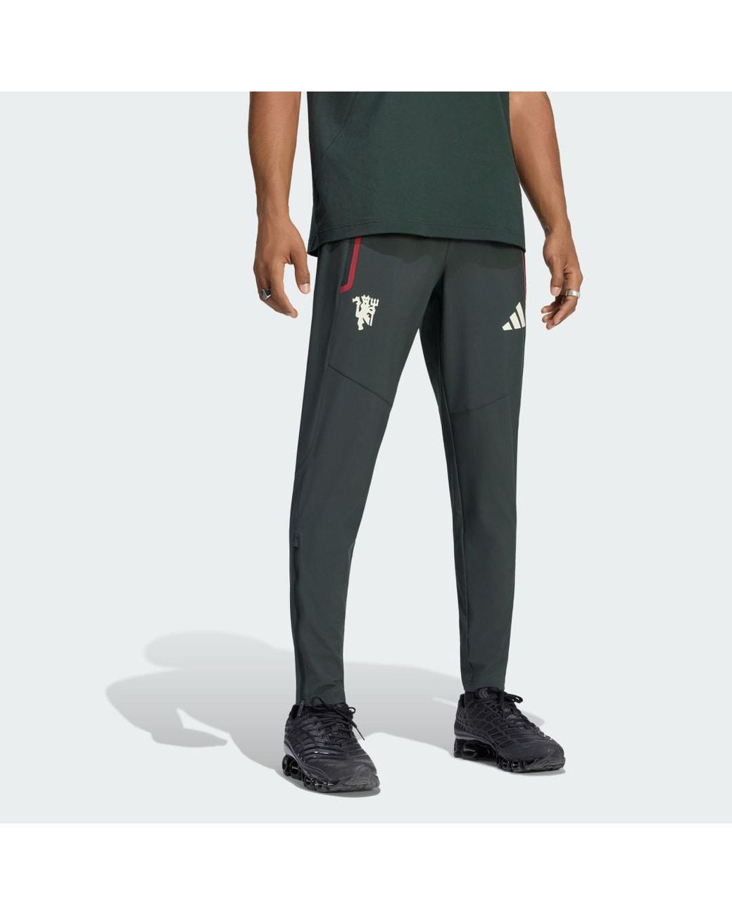 Adidas Gray Manchester United Tiro Tech Tracksuit Bottoms for men