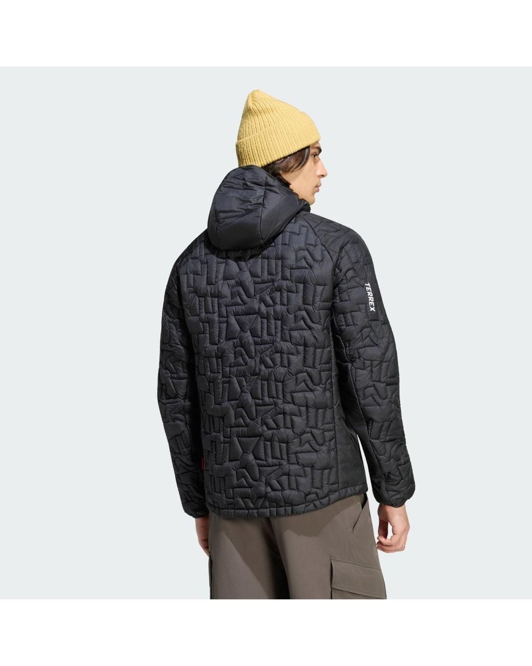 Adidas Black Terrex Xperior Primaloft Loose Fill Insulated Hooded Jacket for men