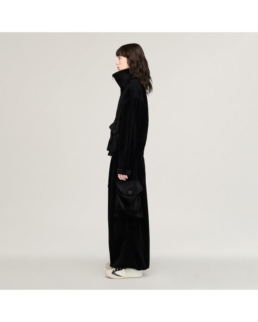 Adidas Black Y-3 Velvet Corduroy Utility Blouson Jacket