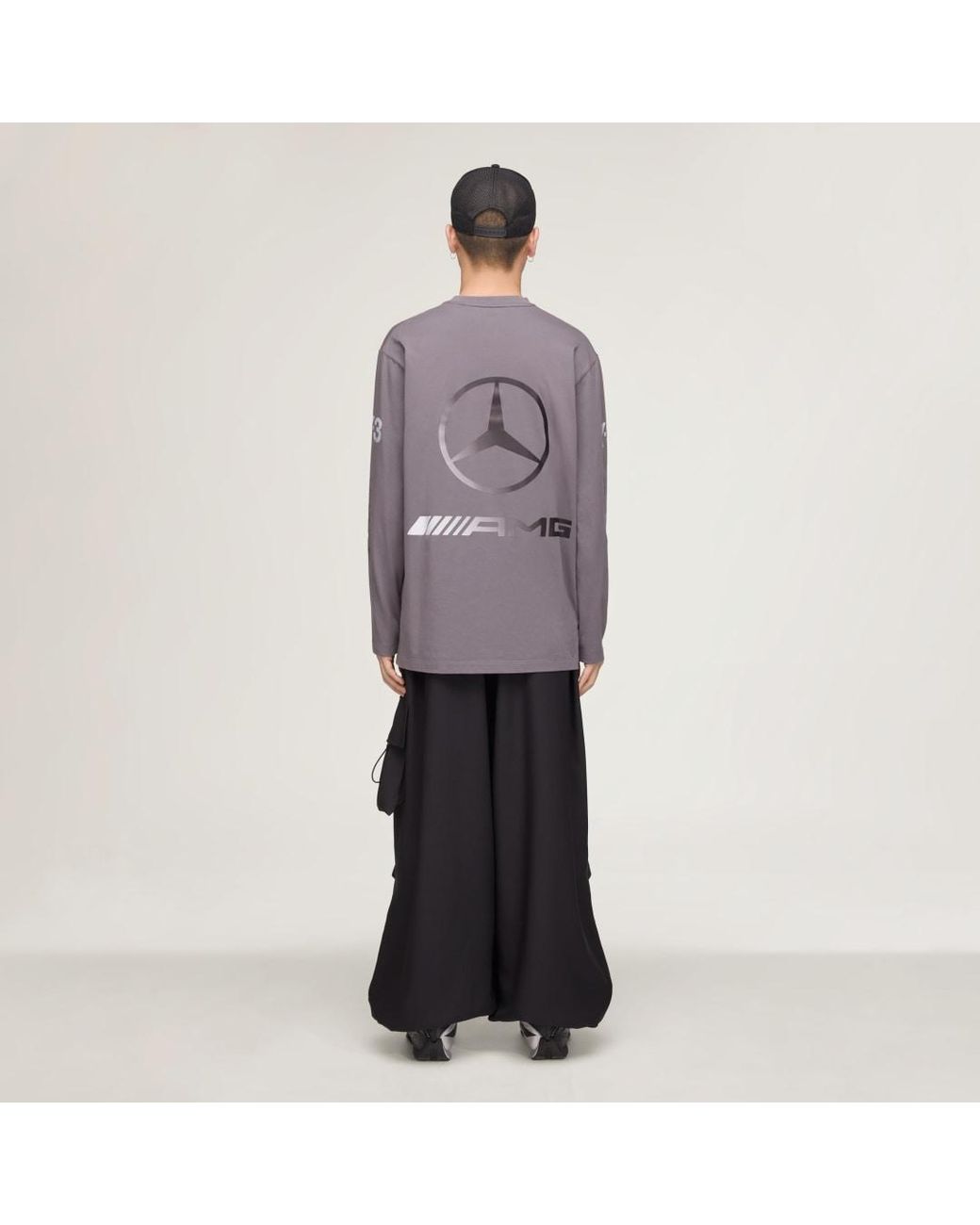 Adidas Purple Y-3 Mercedes Chaos Logo Long Sleeve T-Shirt