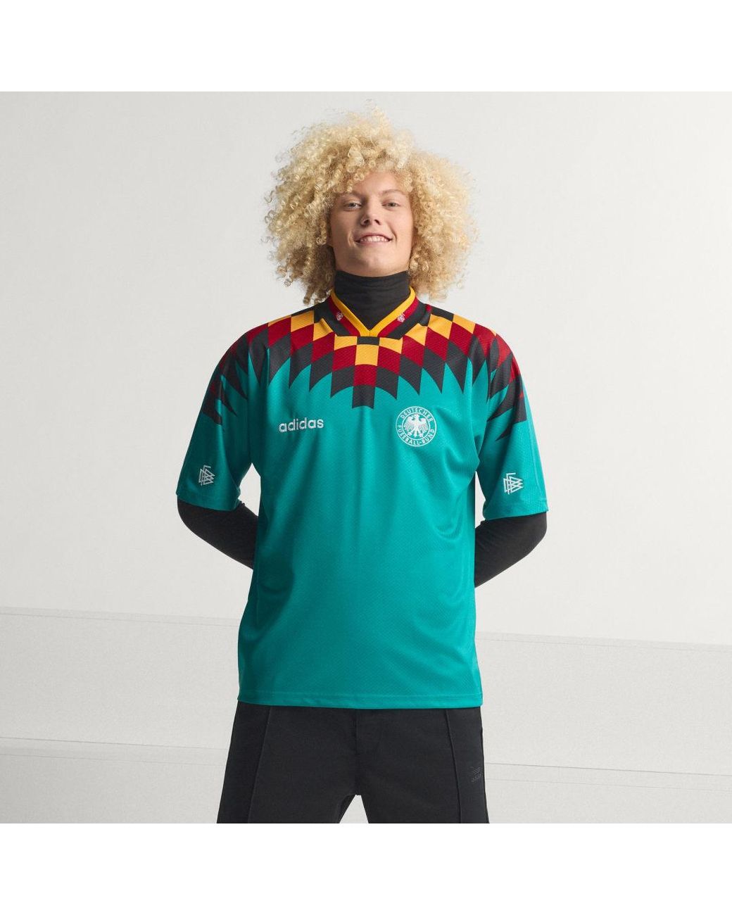 Adidas Blue Germany National Team 1994 Away Bringback Jersey for men