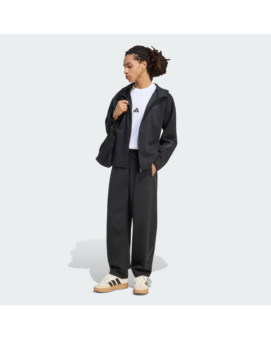 Adidas Black Z.N.E. Full Zip Track Top for men