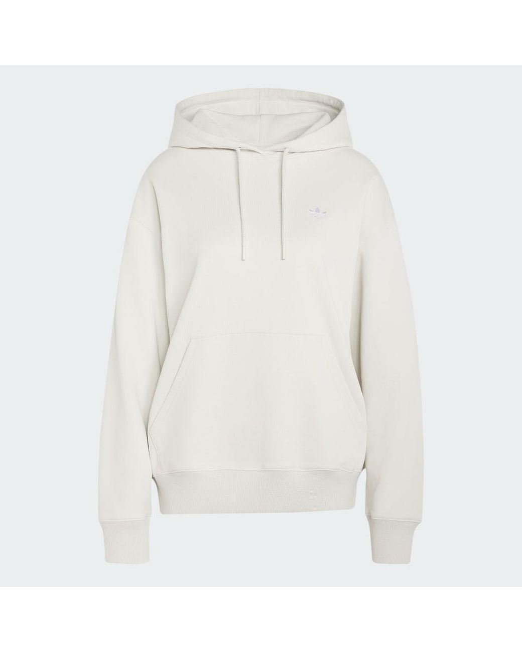 Adidas White Essentials Loose French Terry Hoodie