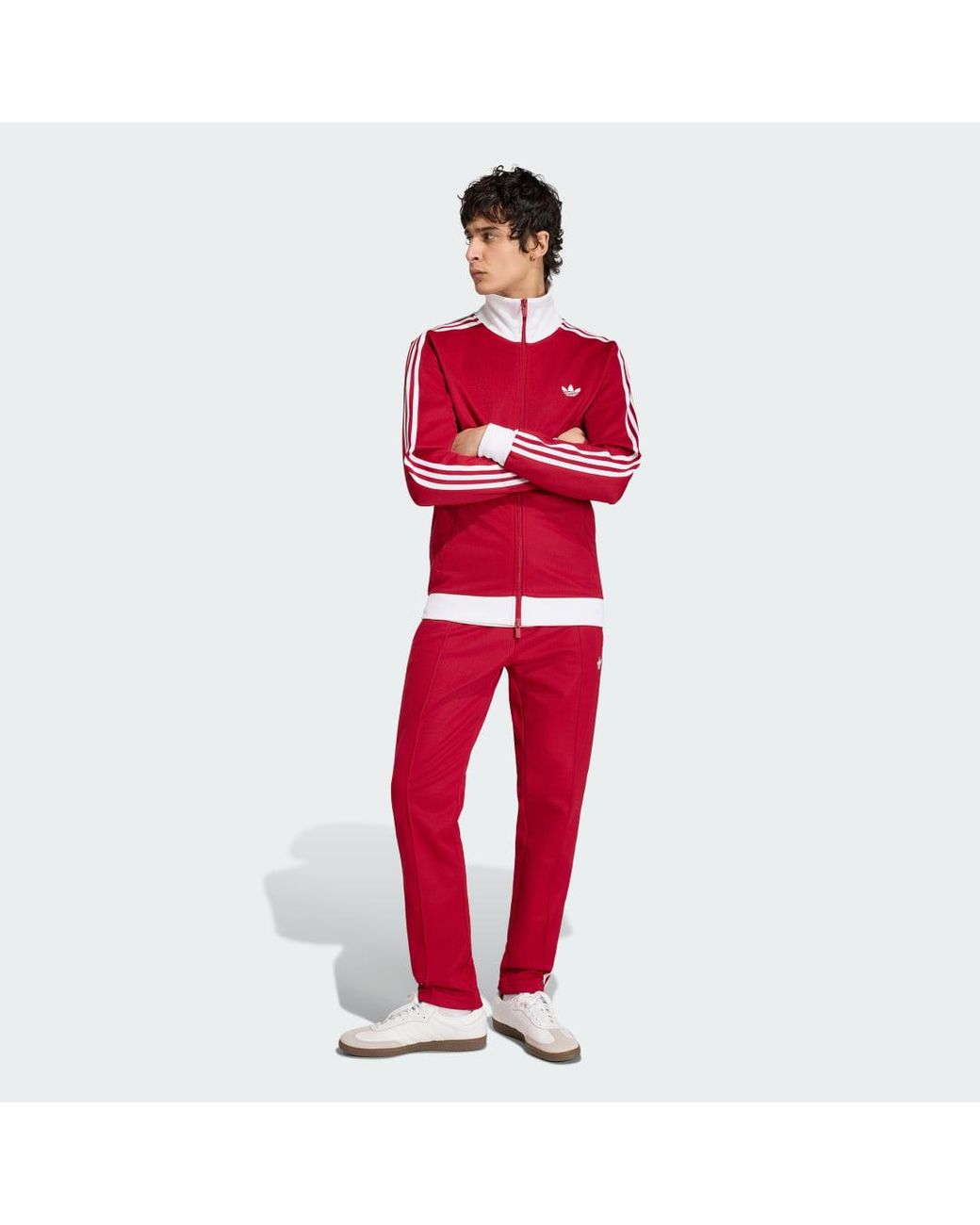 Adidas Red Sweatshirt Adidas Beckenbauer Tt Team Victory for men