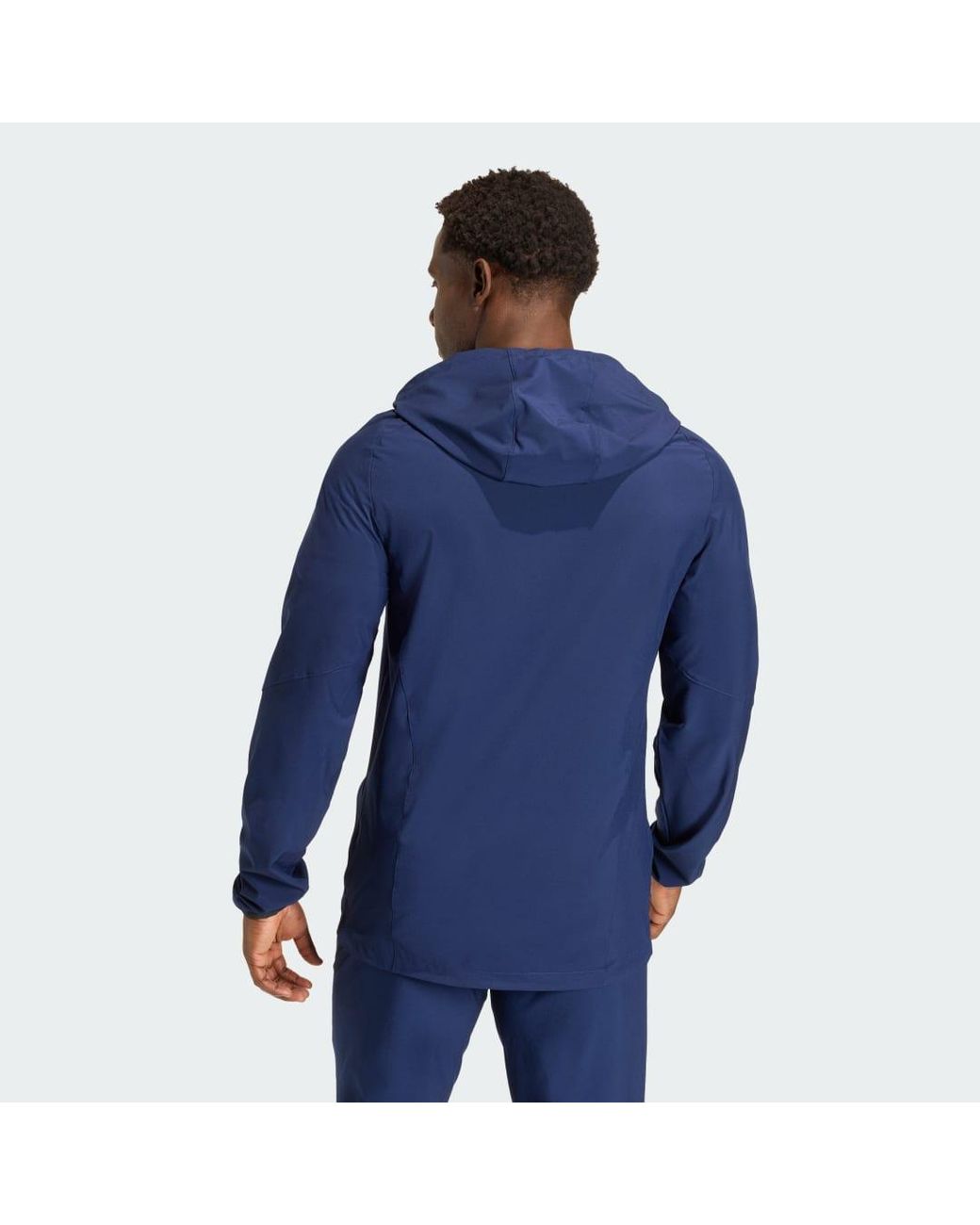 Adidas Blue Tiro Travel Windbreaker Jacket for men