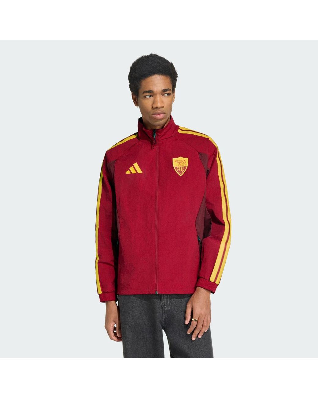 Adidas Red As Roma Home Anthem Jacket for men