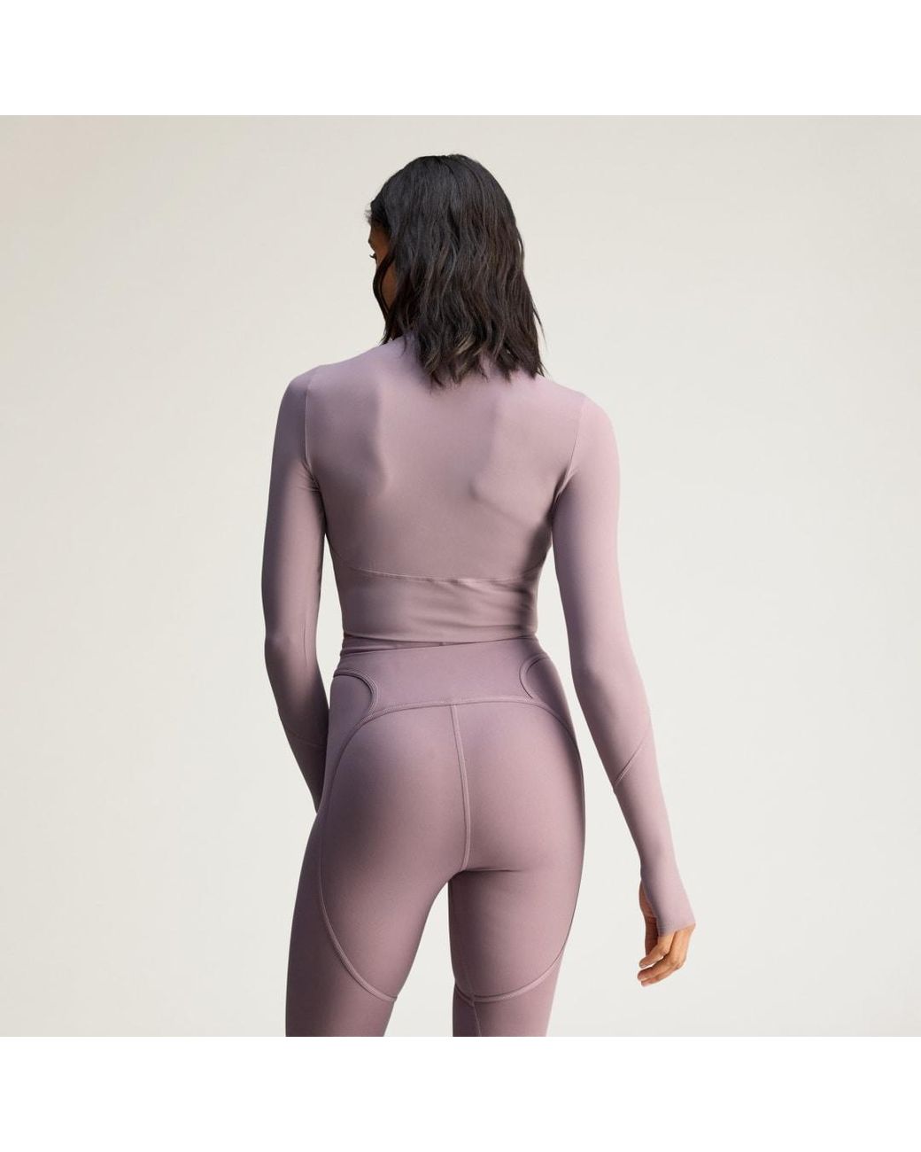 Adidas Purple By Stella Mccartney Training Long Sleeve Crop Top