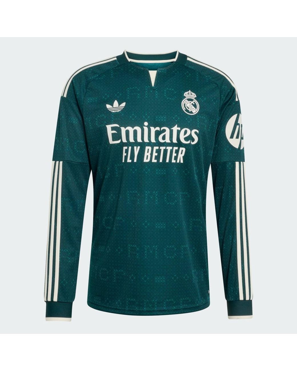 Adidas Green Real Madrid 26/27 Away Jersey Long Sleeve for men