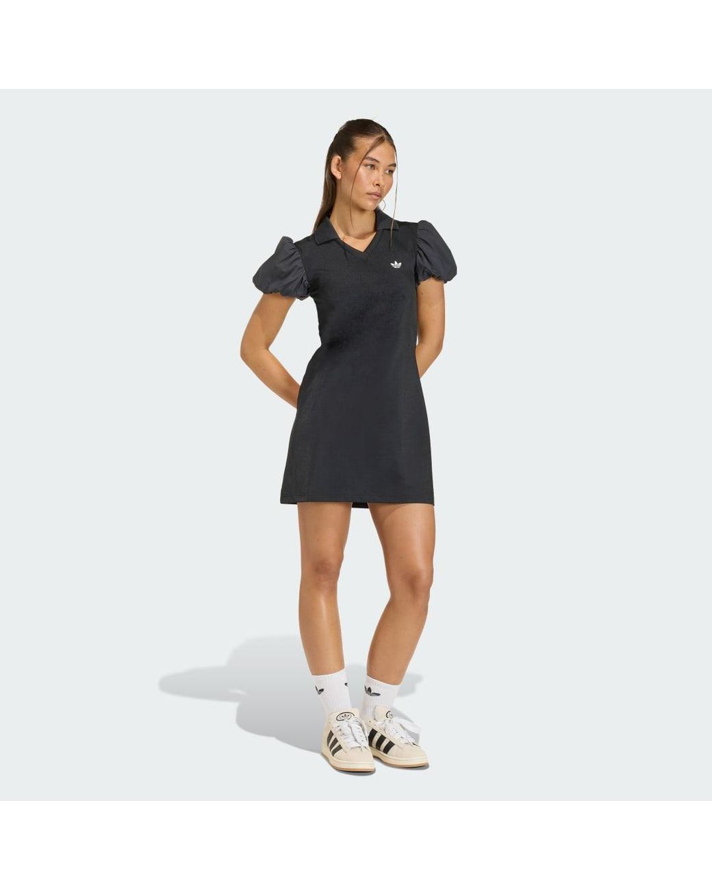 Adidas Blue Dress With Balloon Sleeves