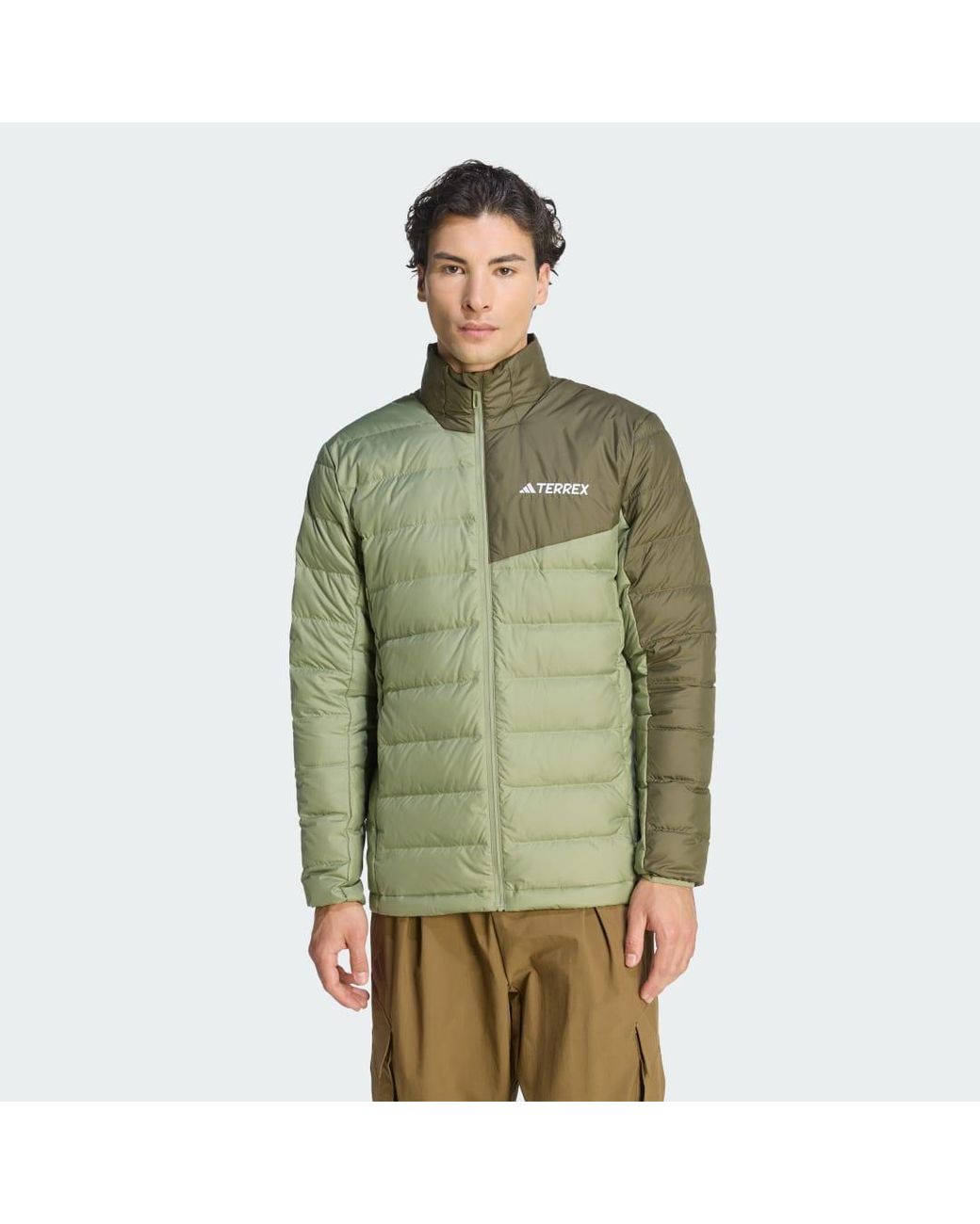 Adidas Originals Green Terrex Multi Light Down Climawarm Jacket for men