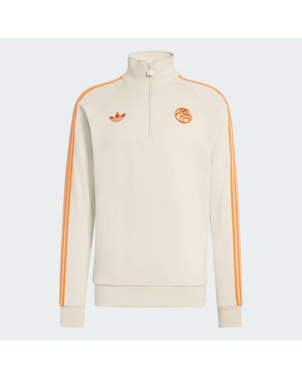 Adidas Natural Fc Bayern Originals Half Zip Top for men