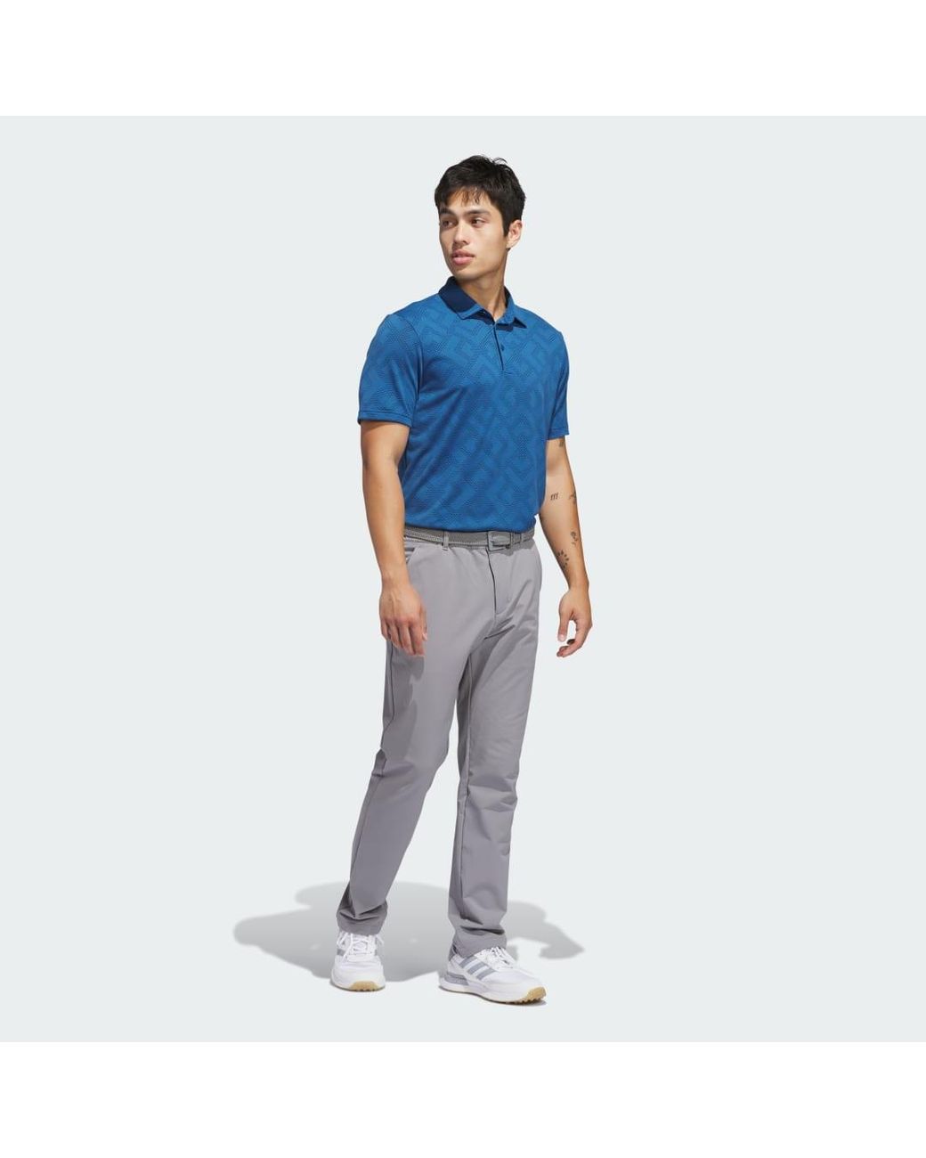 Adidas Blue Ultimate365 Jacquard Polo Shirt for men