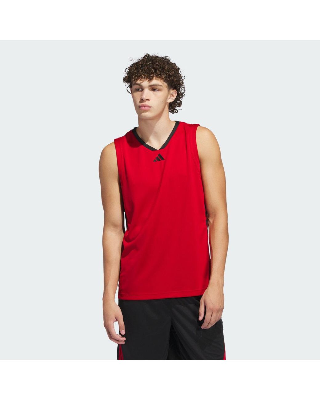 Adidas Red Basketball Legends Tank Top for men