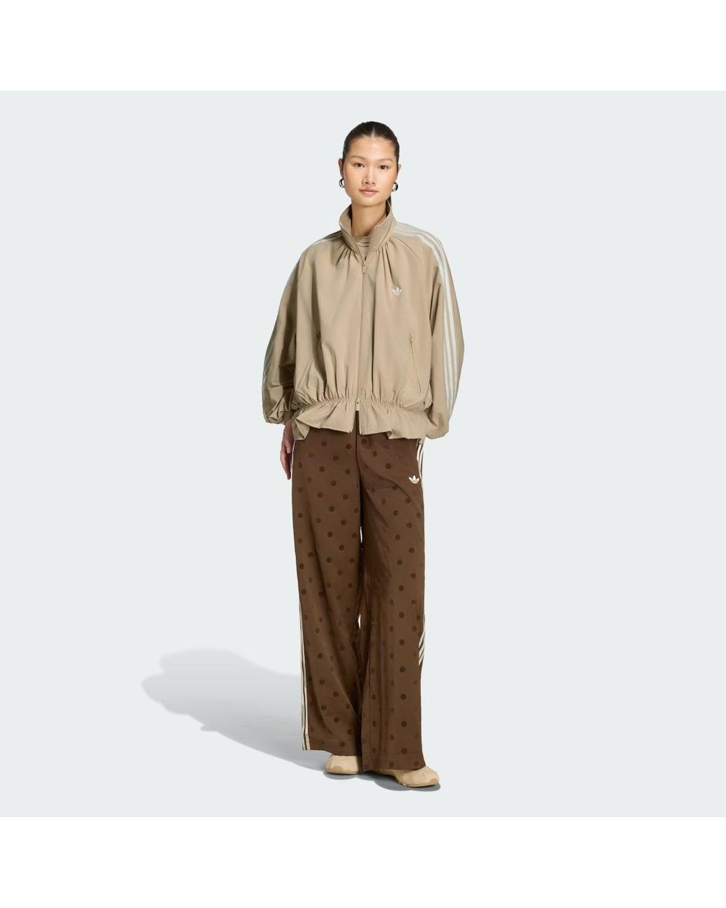 Adidas Brown Blousy Oversized Track Top