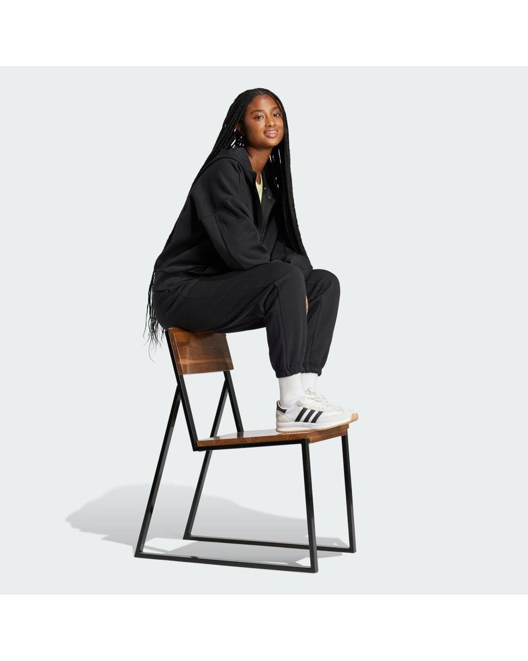 Adidas Black Future Icons Small Logo Full-Zip Hoodie