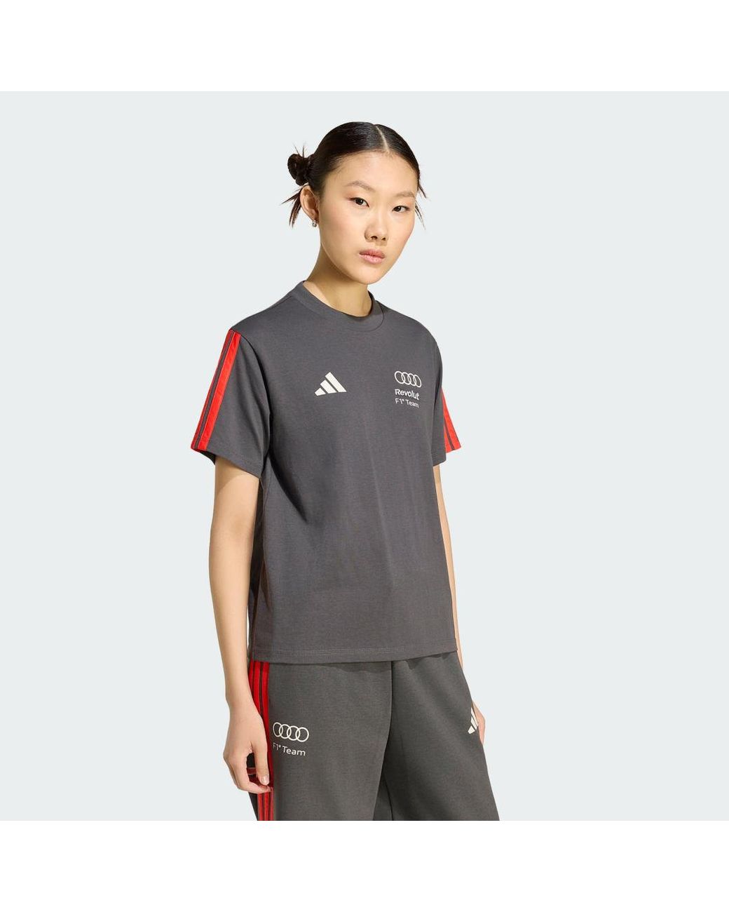 Adidas Gray Motorsport Audi Revolut F1 Team Dna Tee Kf9081