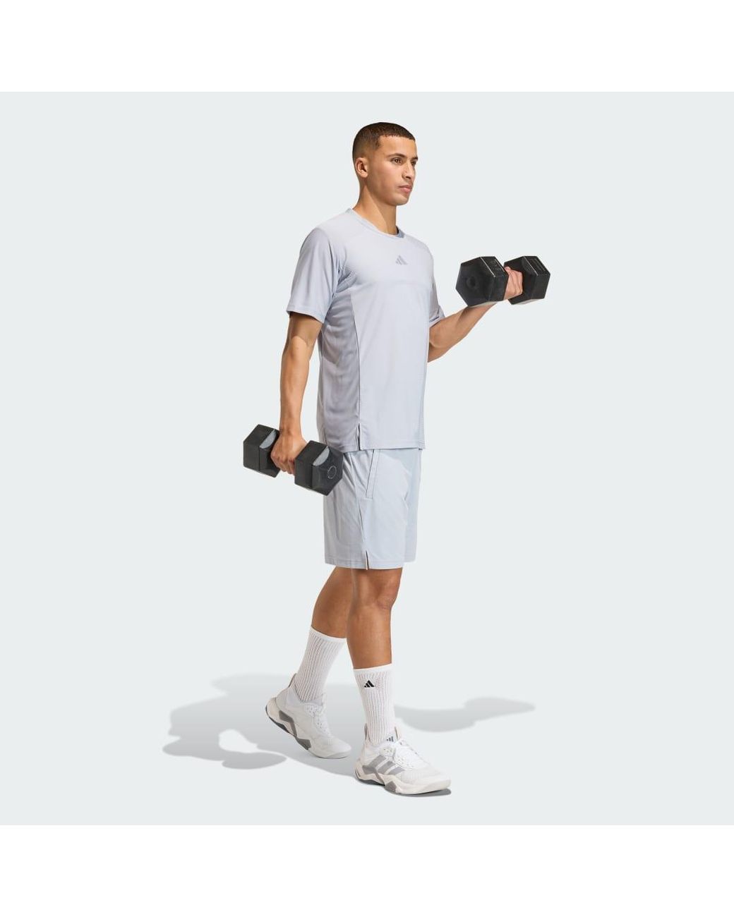 Adidas Blue Gym & Training Climacool 3D T-Shirt Kq7502 for men