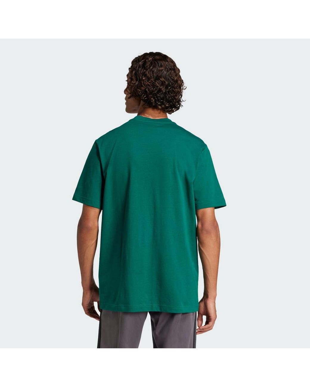 Adidas Green Essentials Small Logo Single Jersey T-Shirt for men