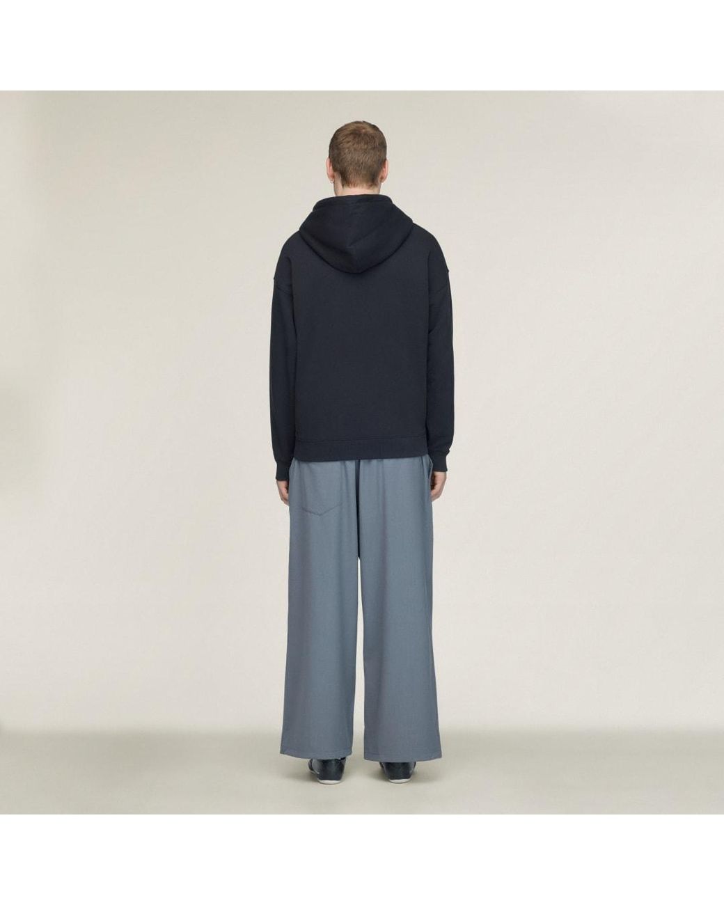 Adidas Blue Y-3 French Terry Liquid Logo Hoodie