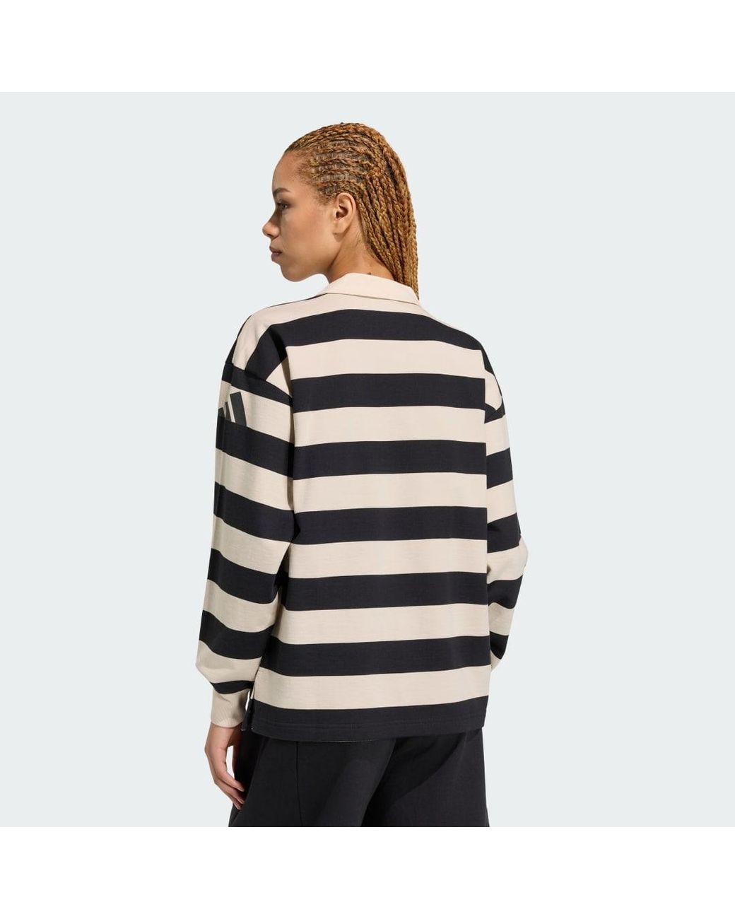 Adidas Black Essentials Contemporary French Terry Longsleeve Polo