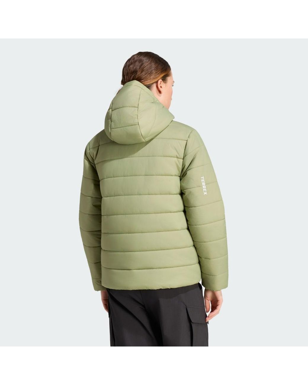 Adidas Green Terrex Multi Essentials Climawarm Insulated Hooded Jacket