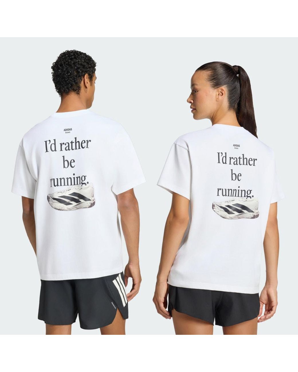 Adidas White Running Category Graphic T-Shirt