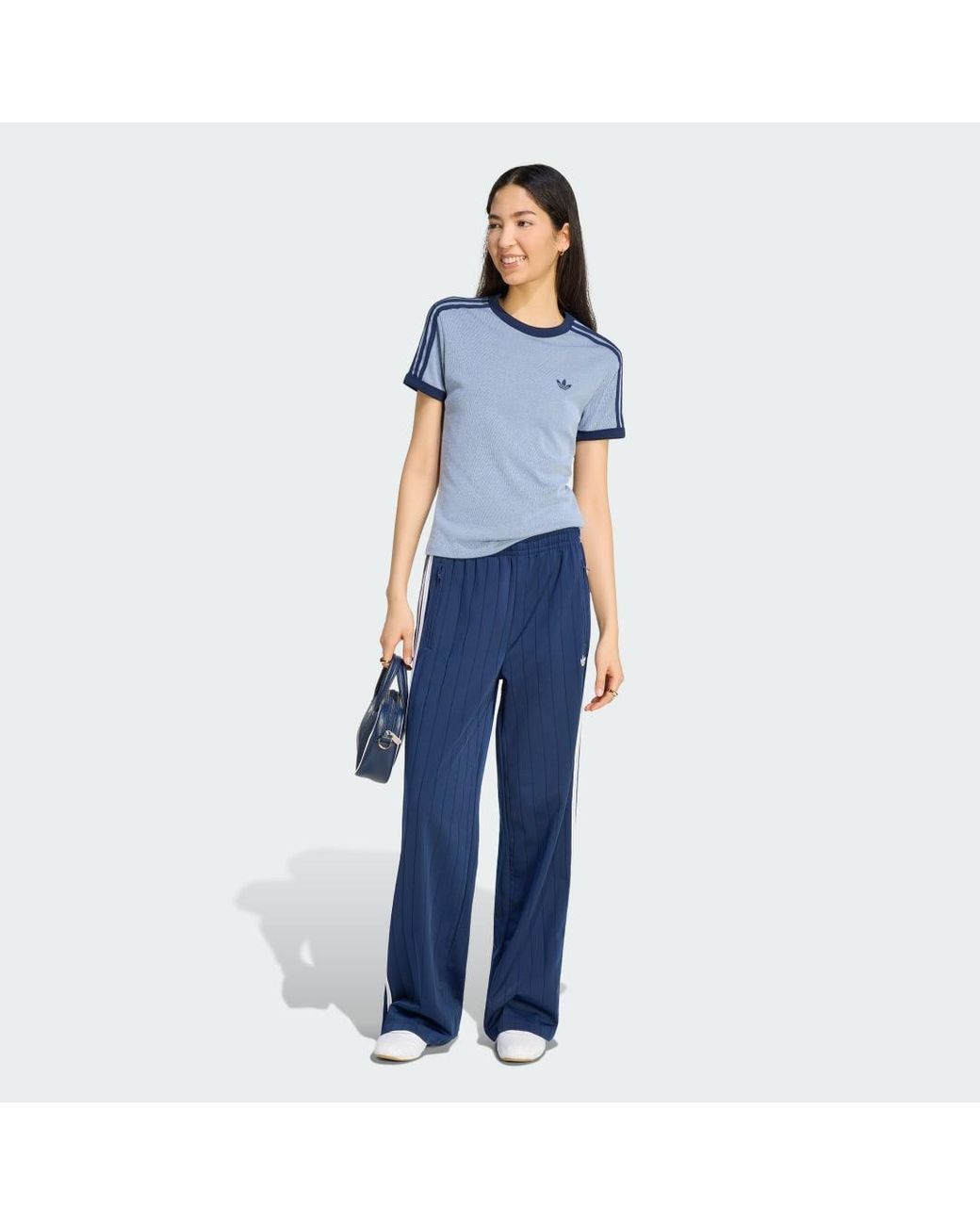Adidas Blue Lifestyle Heather 3S Cali Tee Ks9990