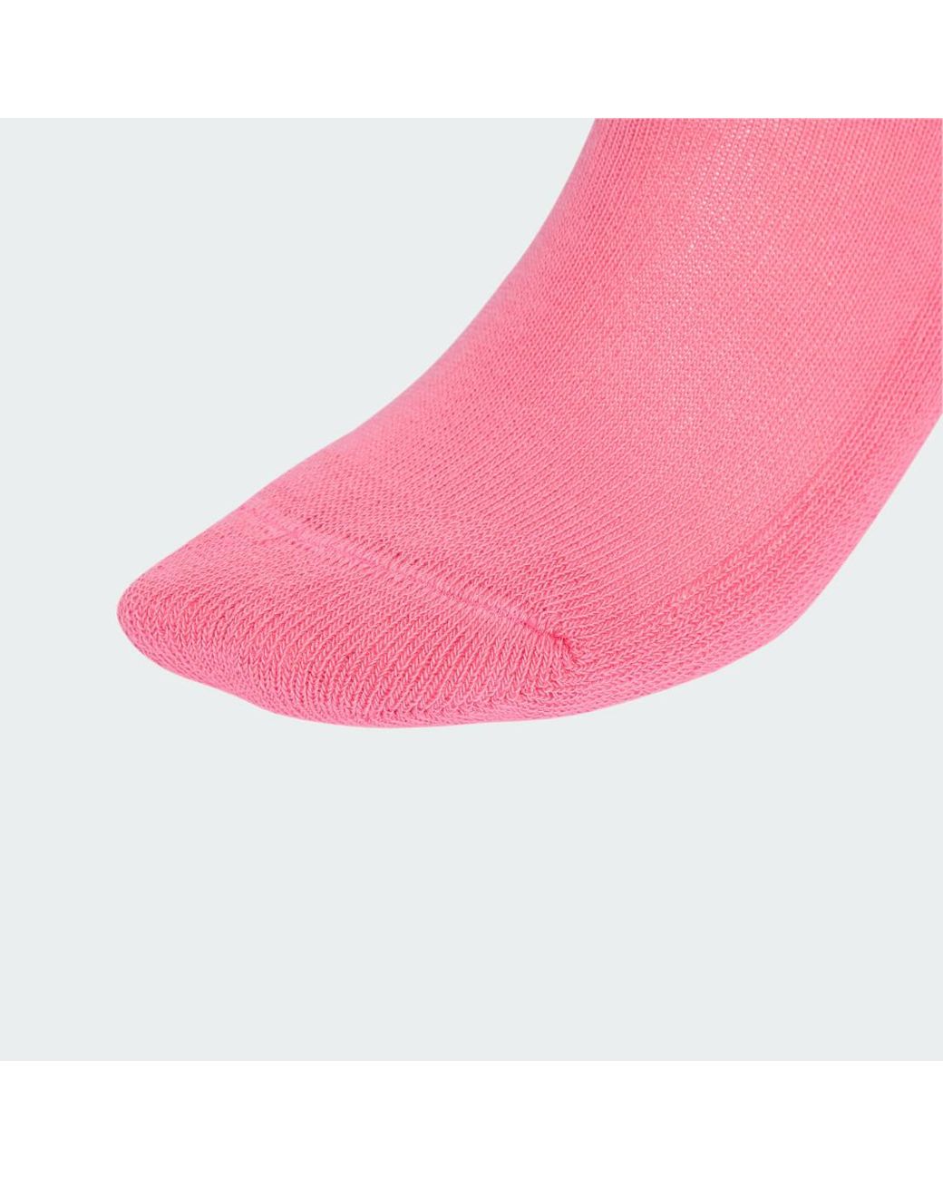 Adidas Pink Linear Crew Cushioned Socks 3 Pairs