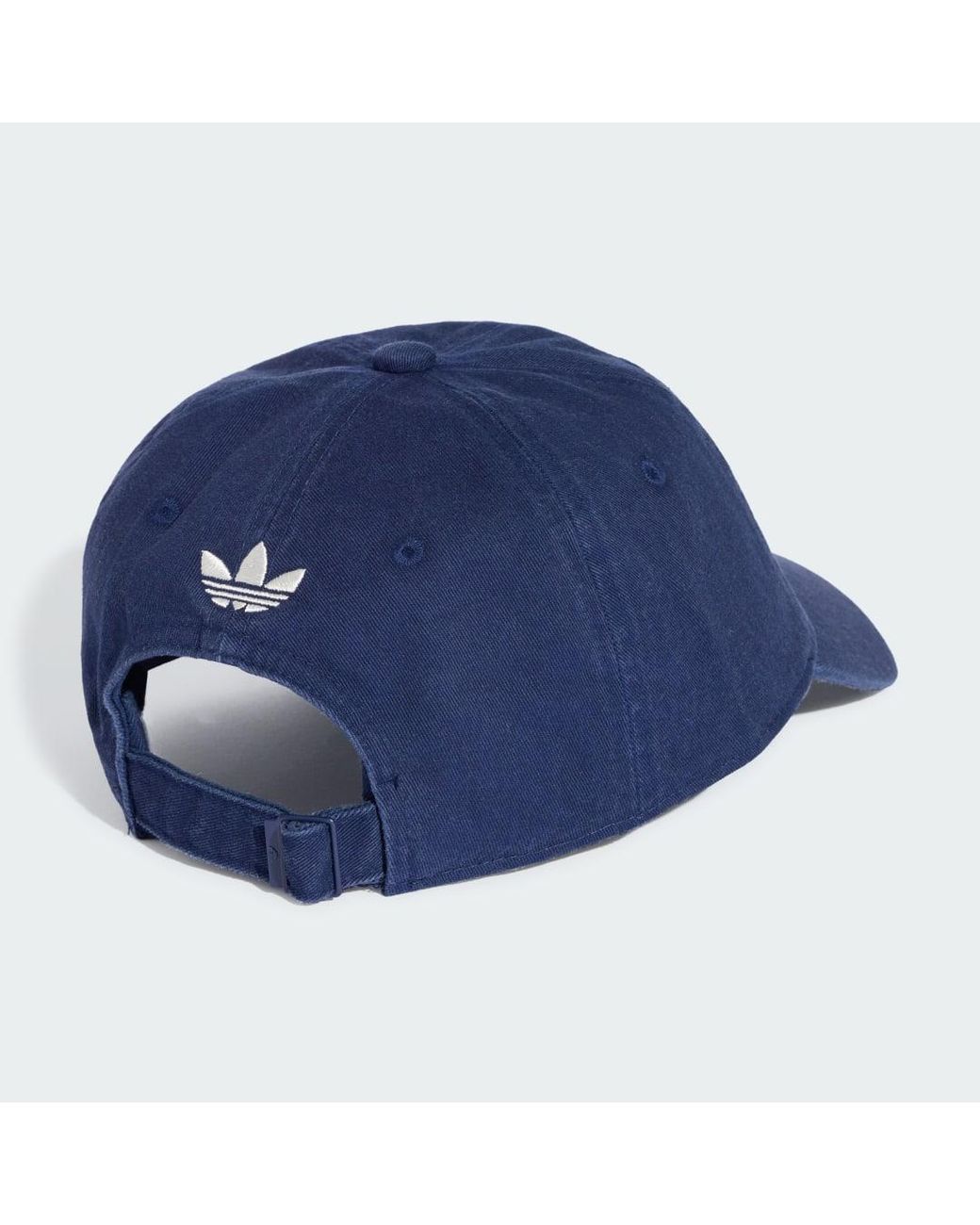 Adidas Blue Washed Twill Dad Baseball Kappe