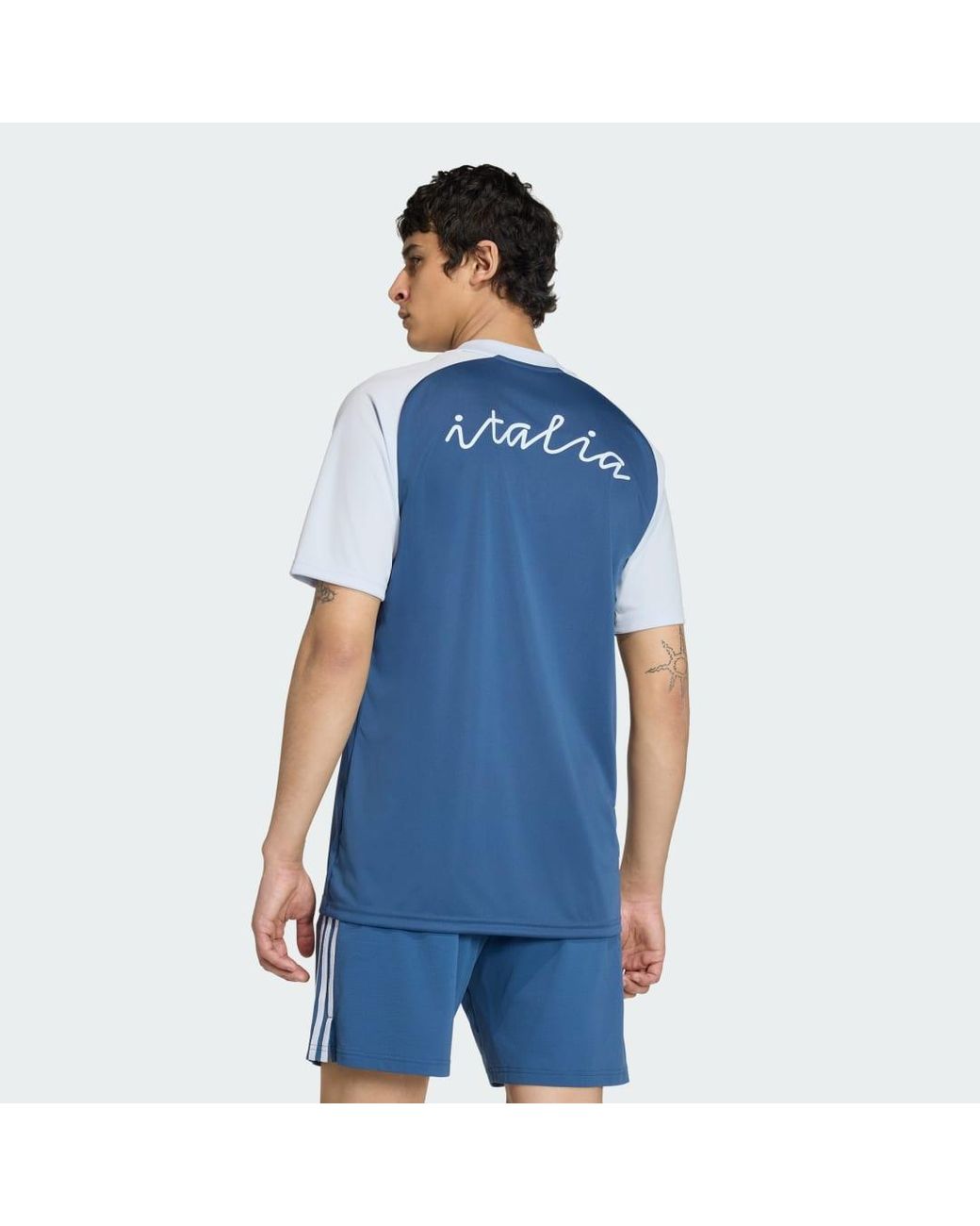Adidas Blue Italy National Team 2026 Pre-Match Top for men