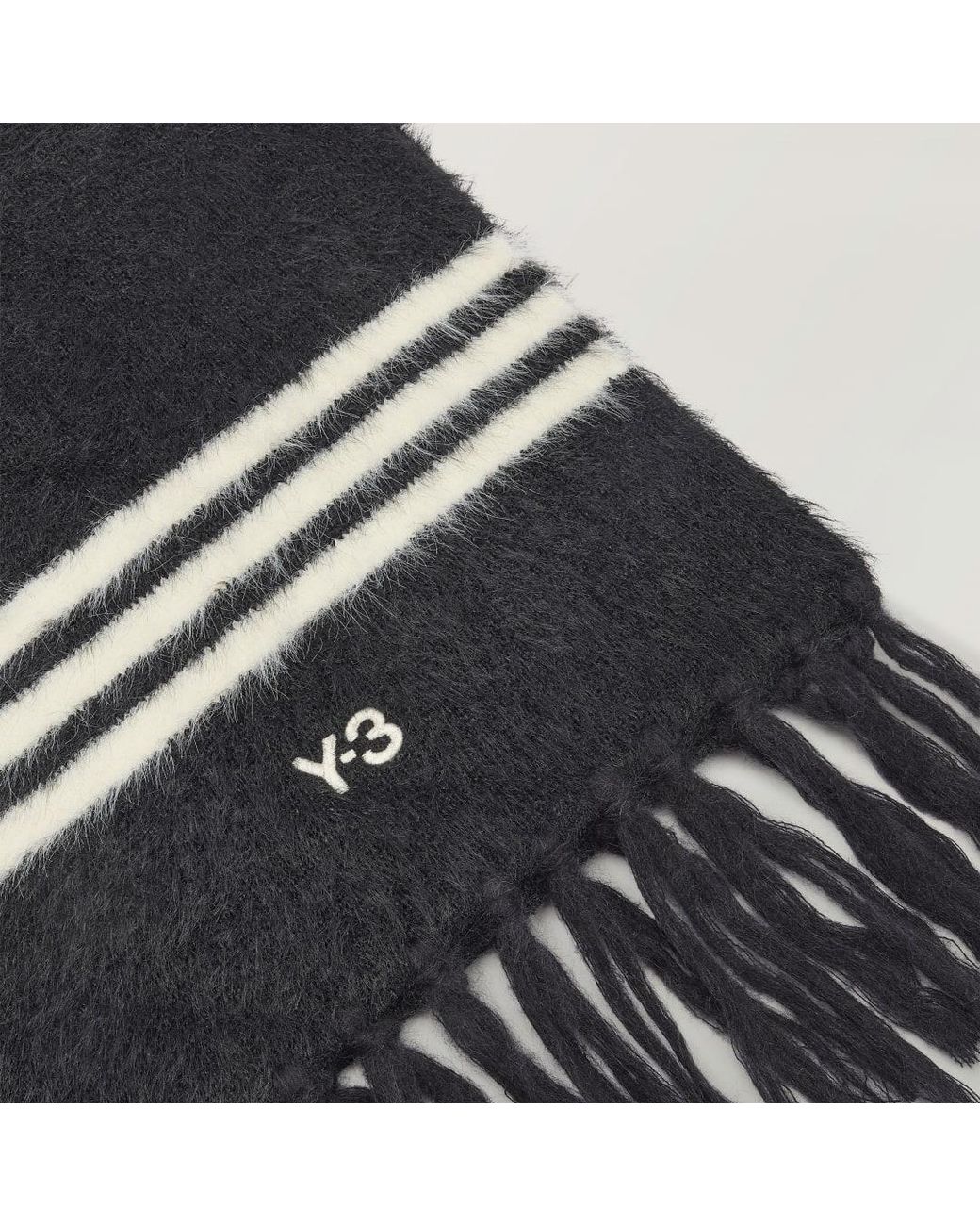 Adidas Black Y-3 Stripes Scarf