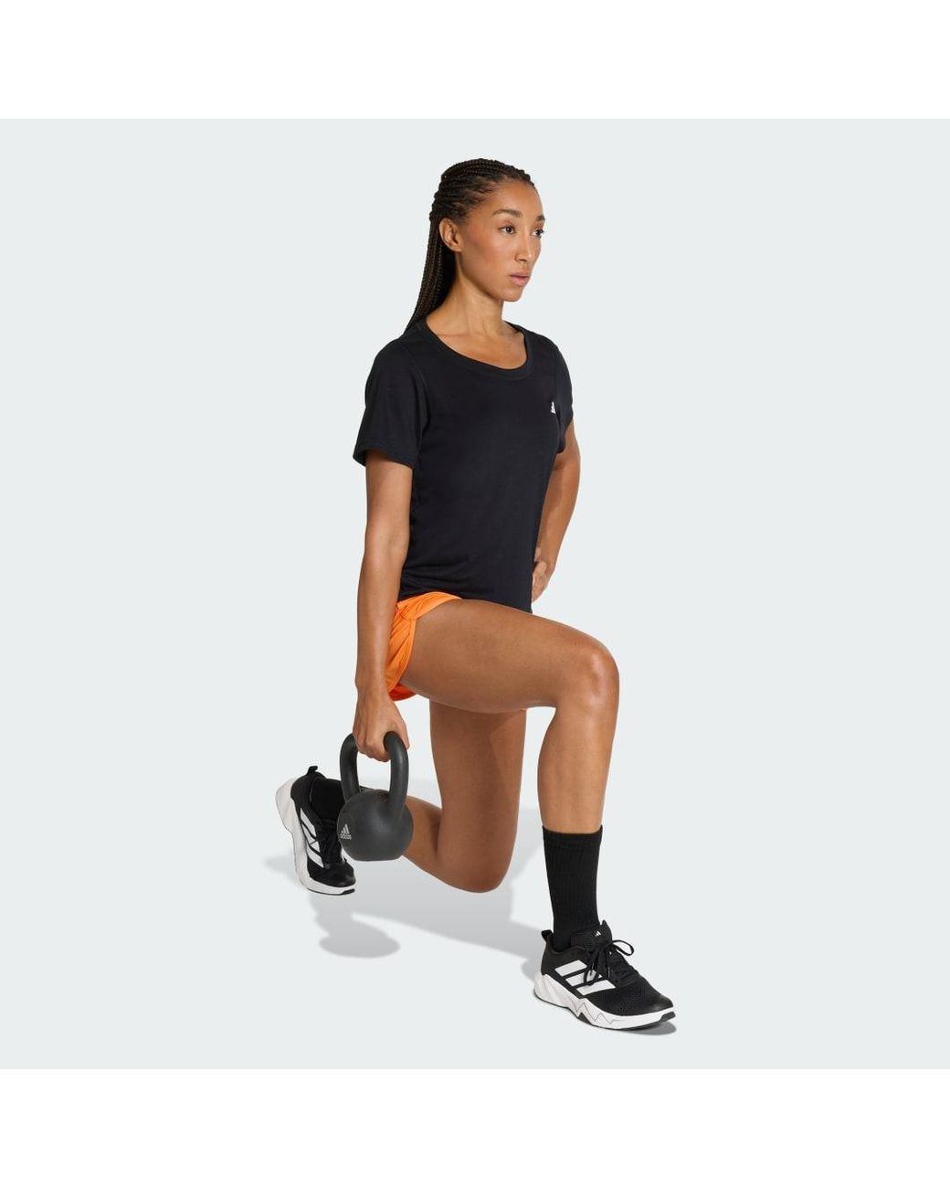 Adidas Blue Workout Essentials Scoop Neck T-Shirt