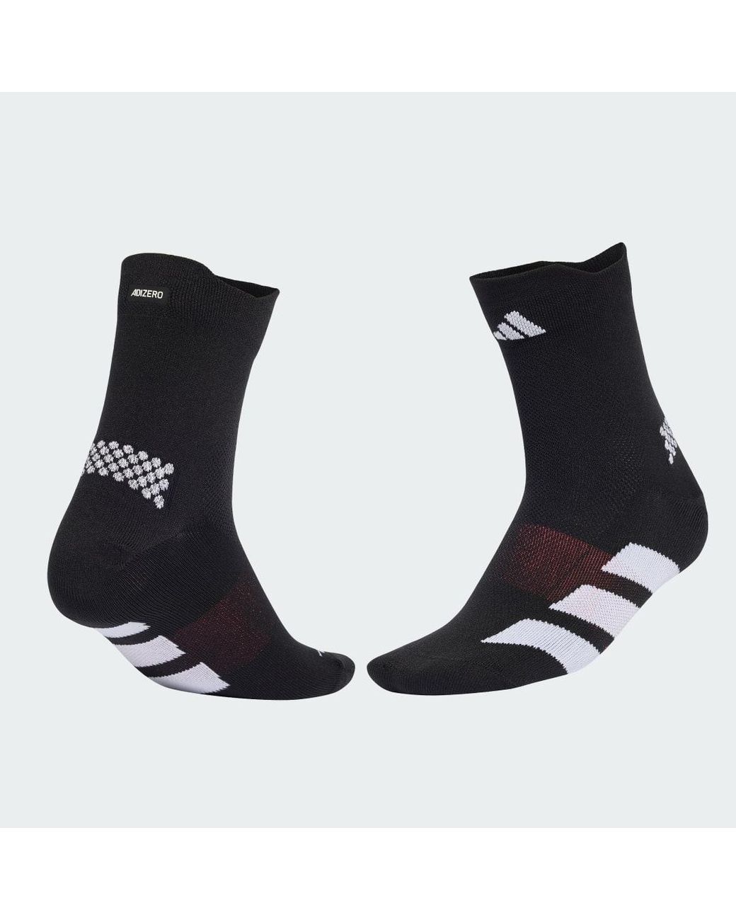 Adidas Black Running Adizero Quarter Sock