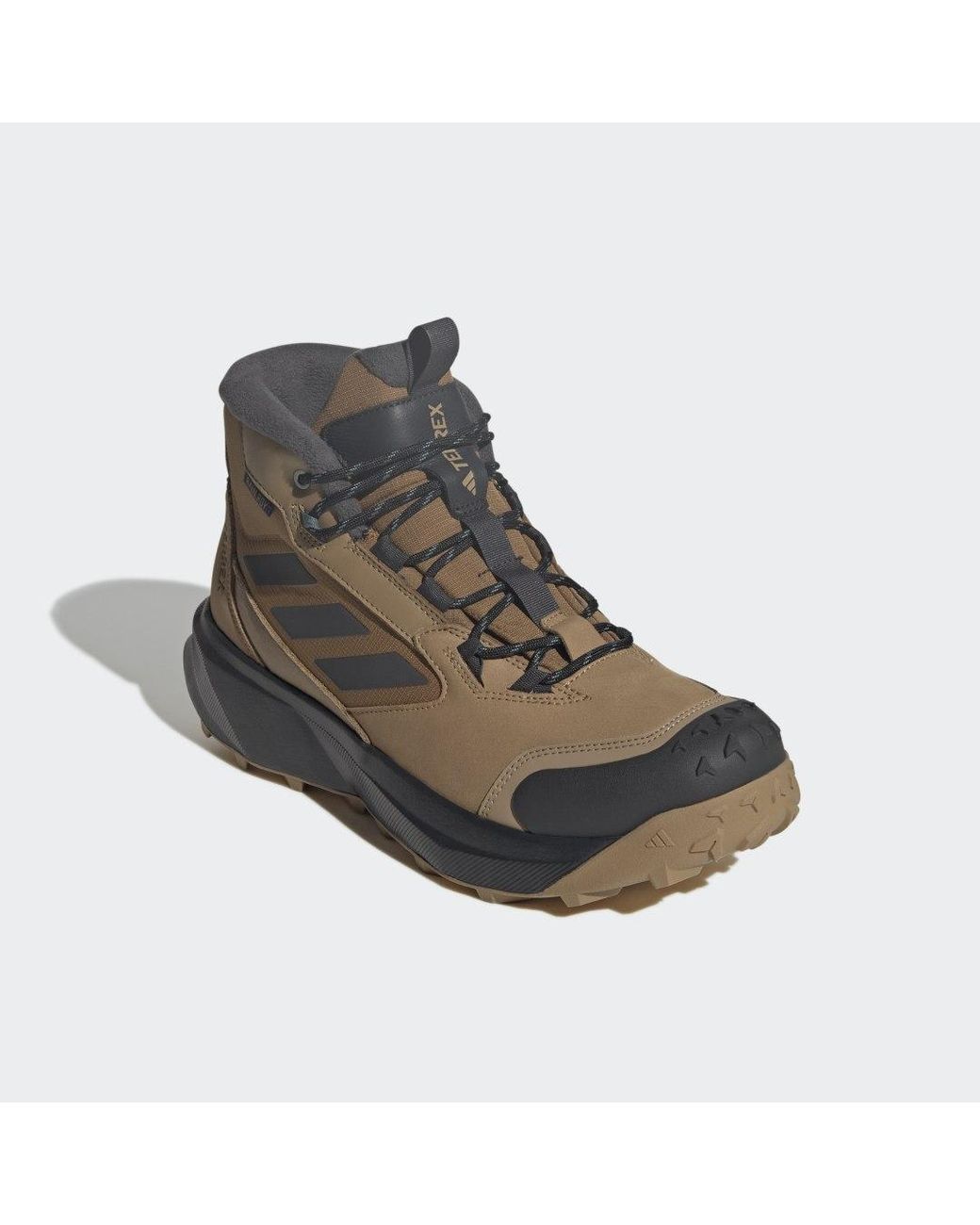 Adidas Brown Terrex Winter Leather Mid Cut Rain.Rdy Cold.Rdy Boots