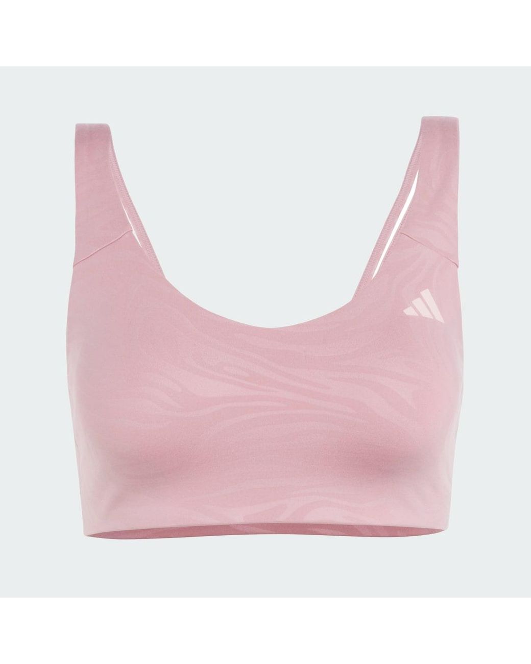 Adidas Pink All Me Essentials Graphic Light Support Bra