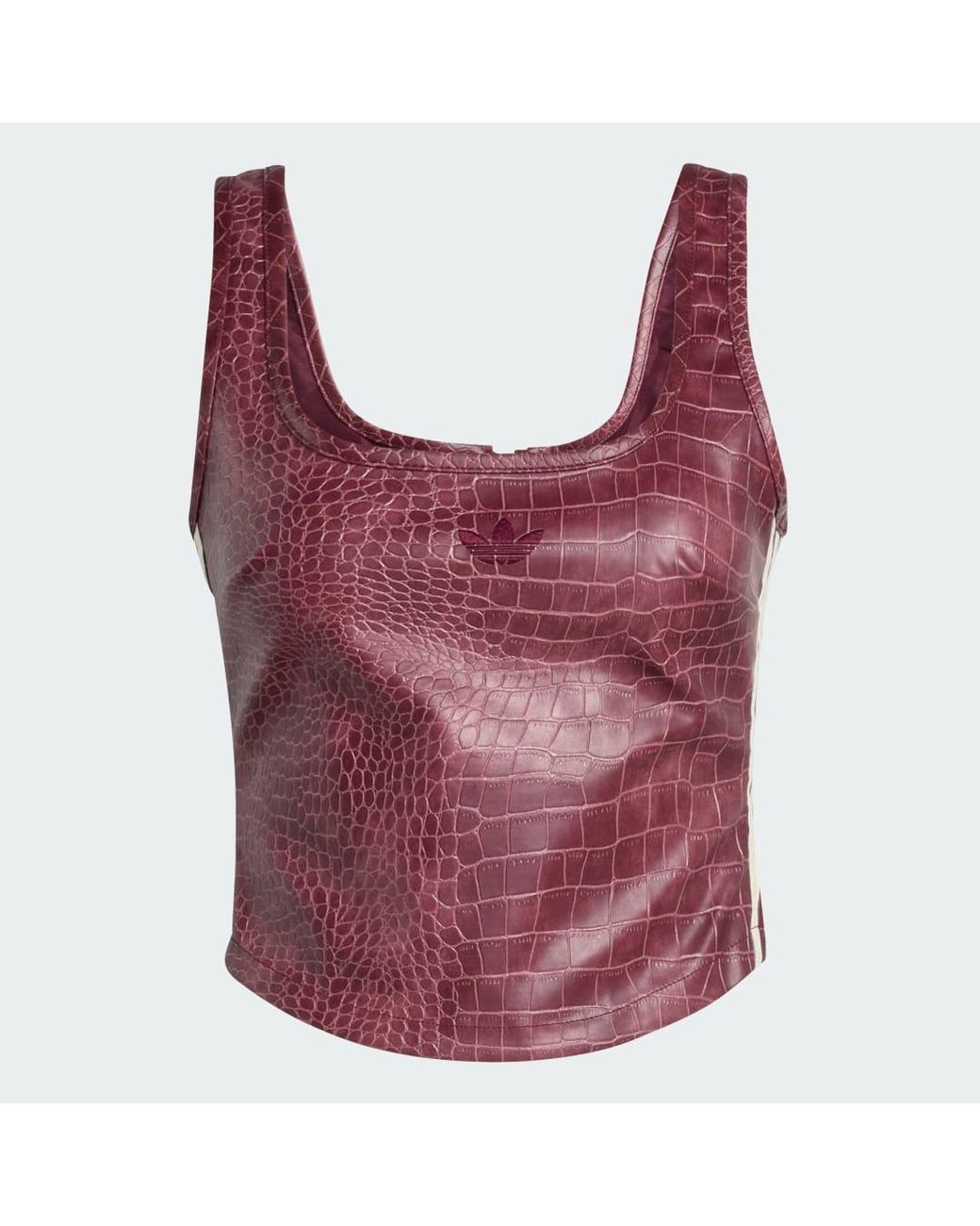 Adidas Red Pleather Corset