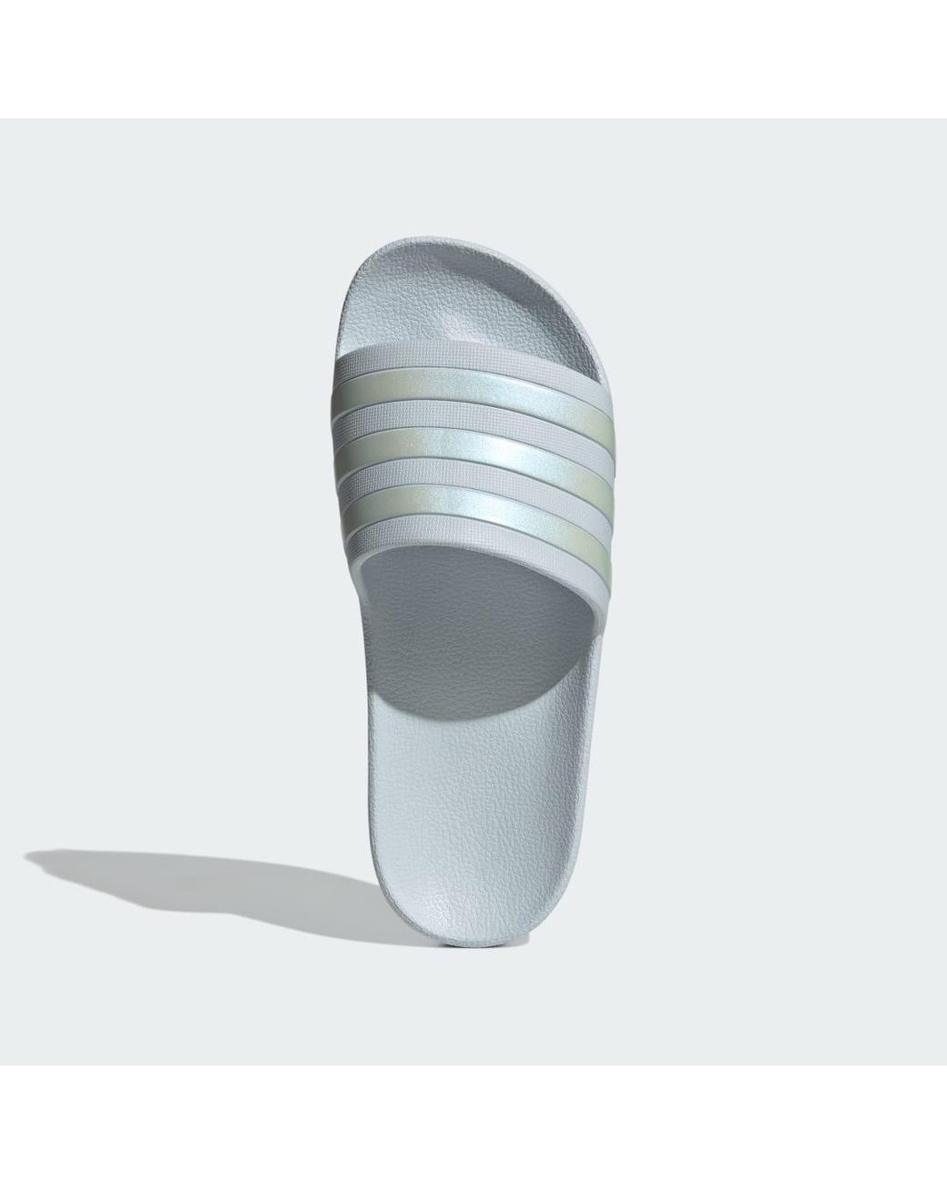 Adidas Blue Adilette Aqua Slides
