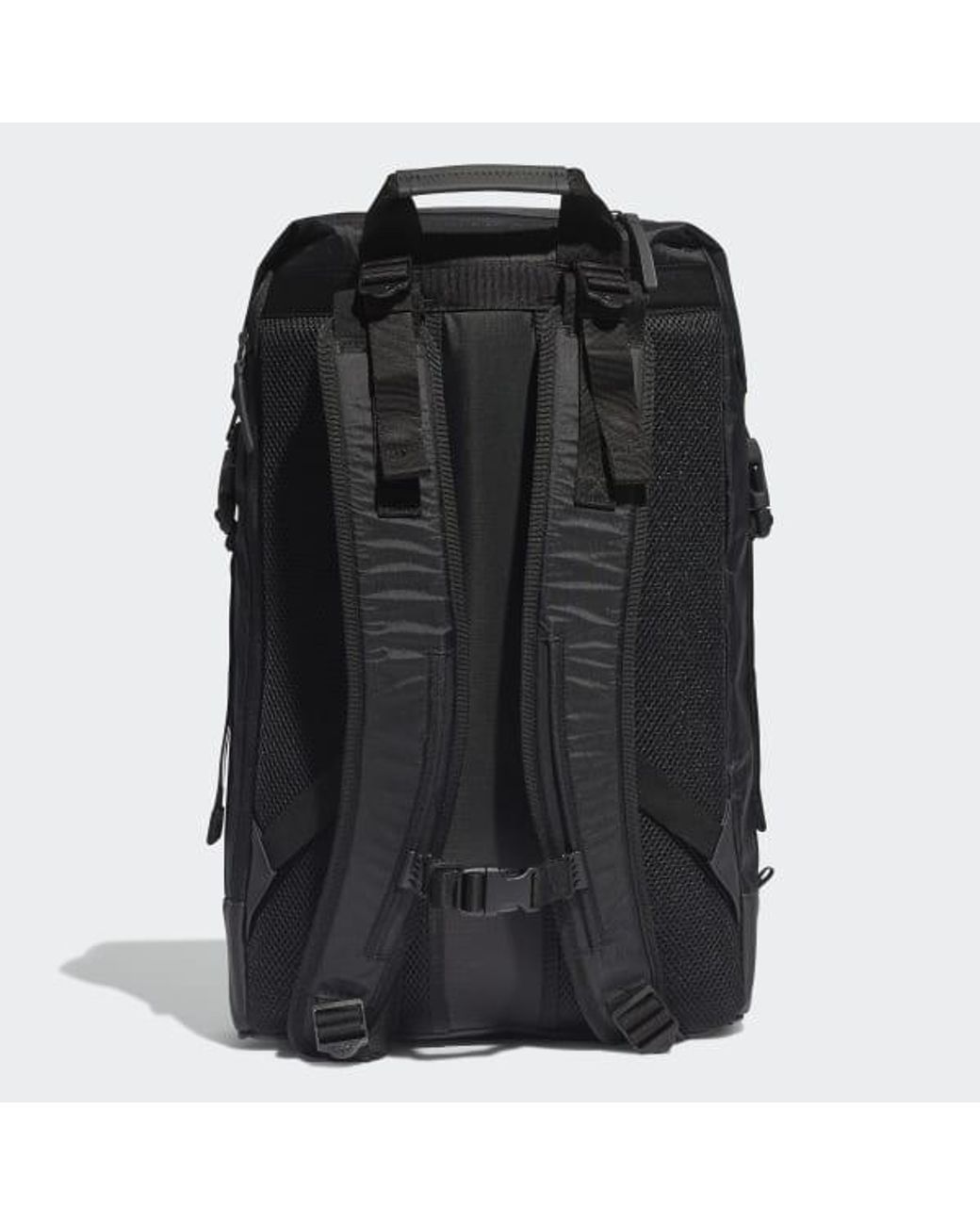 nike black all over logo roll top backpack