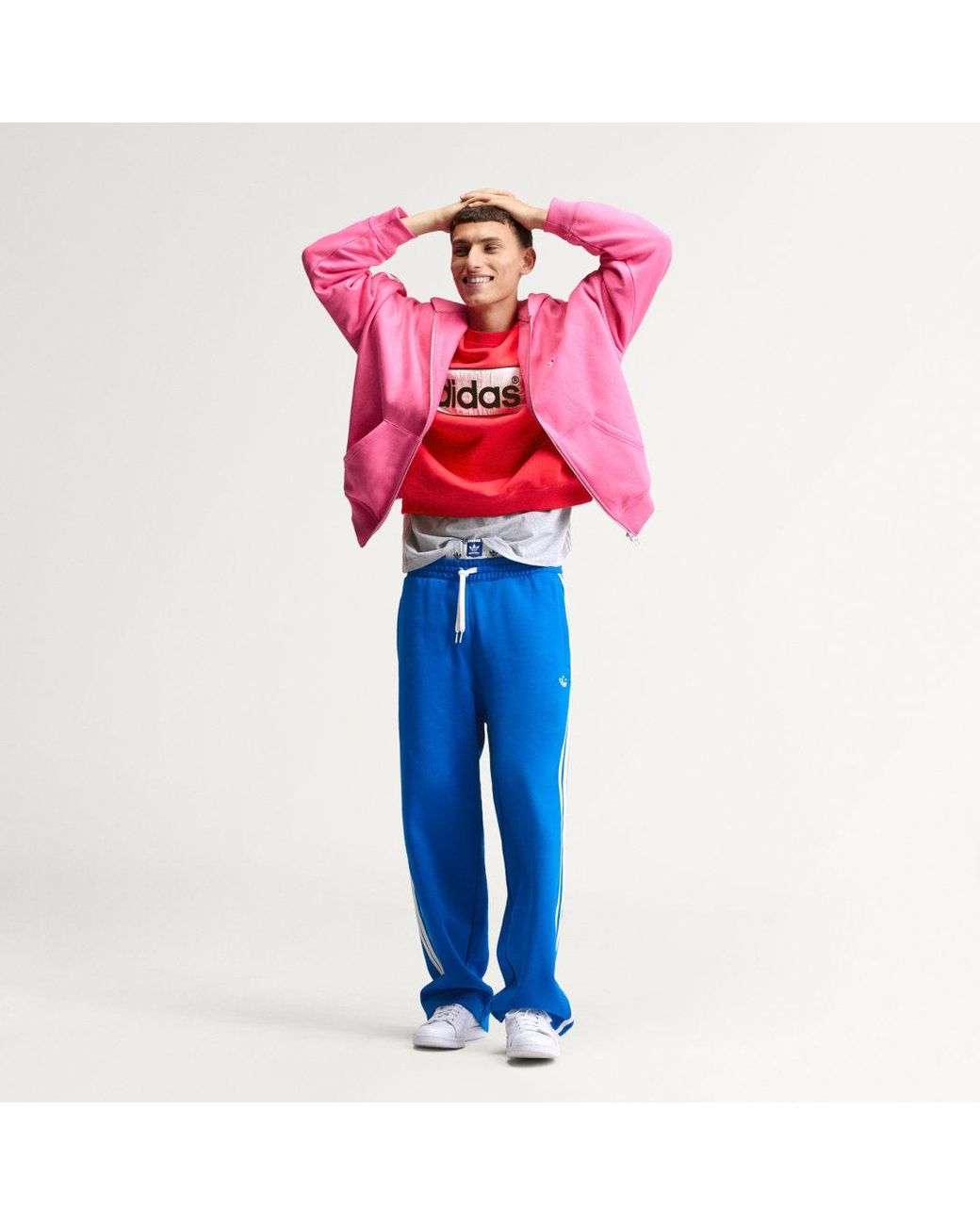 Adidas Red Adisignature Ny Crewneck Sweatshirt