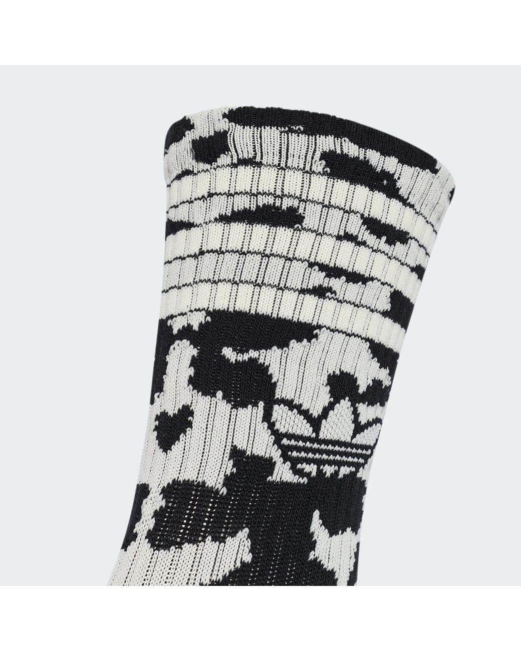 Adidas Black Animal Graphic Crew Sock 2 Pairs