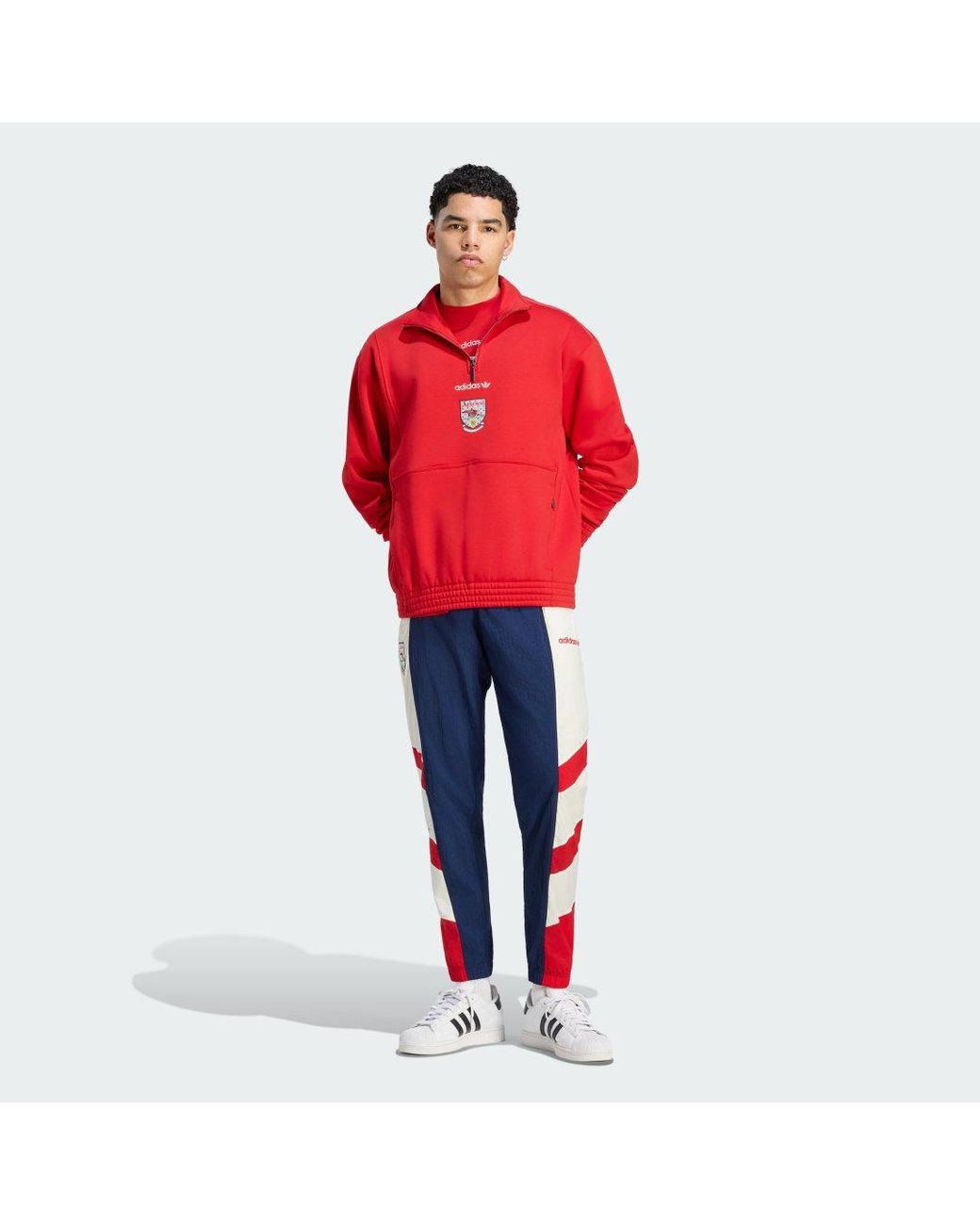 Adidas Red Arsenal Fc Eqt Half Zip Top for men