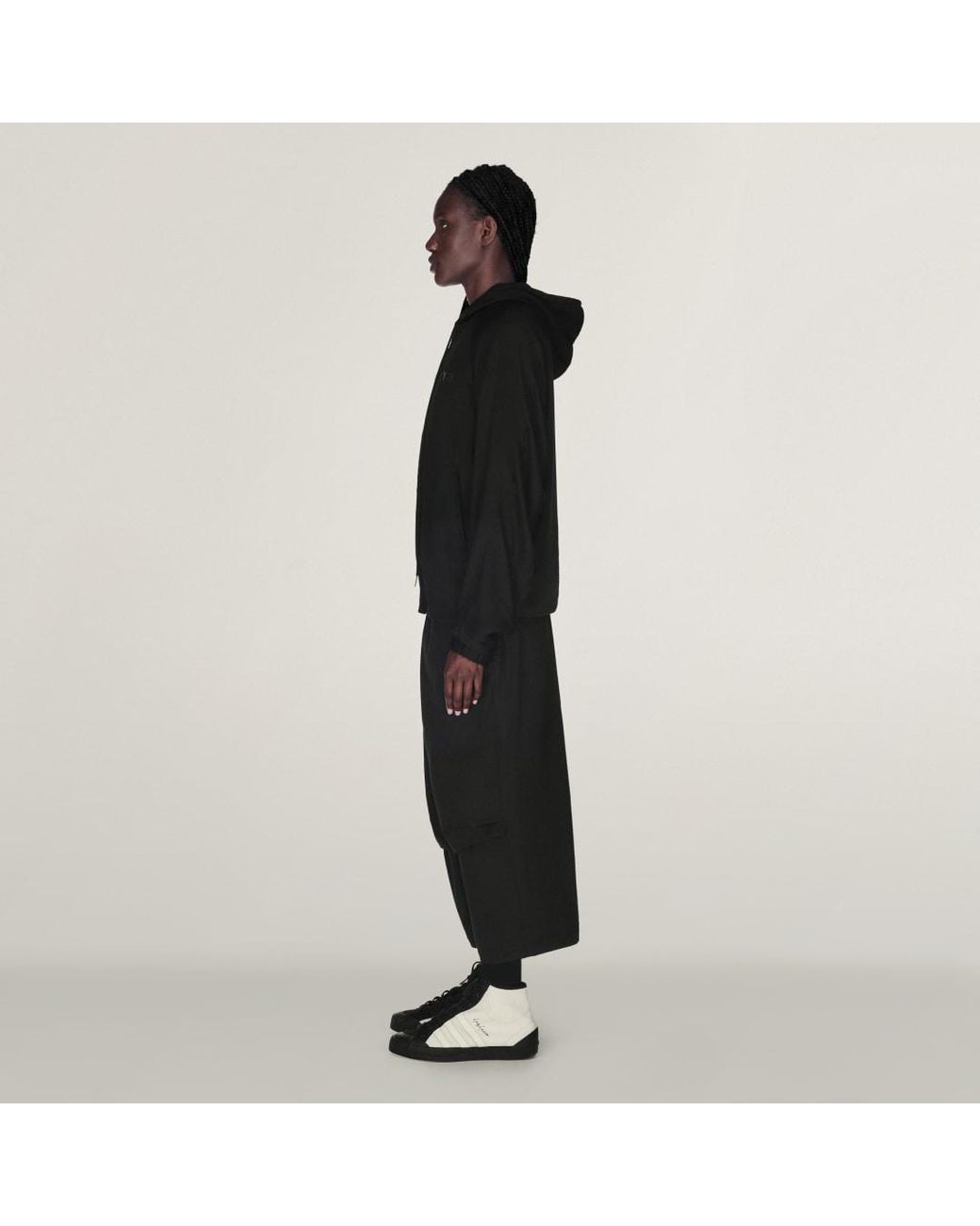 Adidas Black Y-3 Twill Wide Leg Trousers