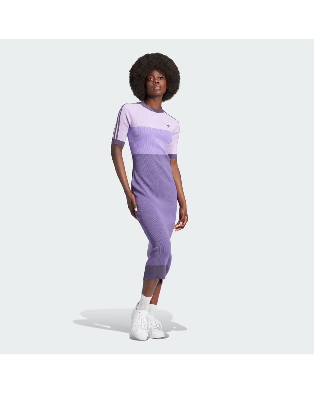 adidas Kseniaschnaider Knit Dress in Purple | Lyst UK