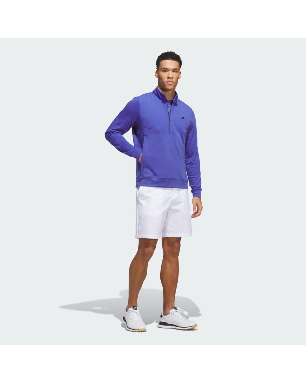 Adidas Blue Ultimate365+ Course Control Hybrid Quarter-Zip Sweatshirt for men