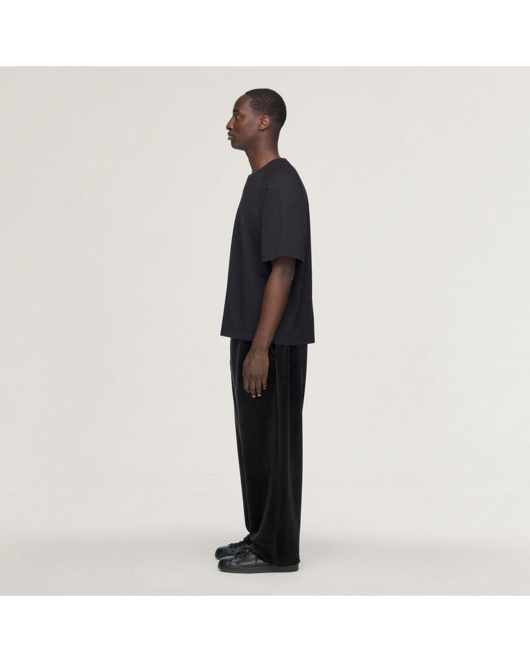 Adidas Black Y-3 Velvet Corduroy Track Pants for men