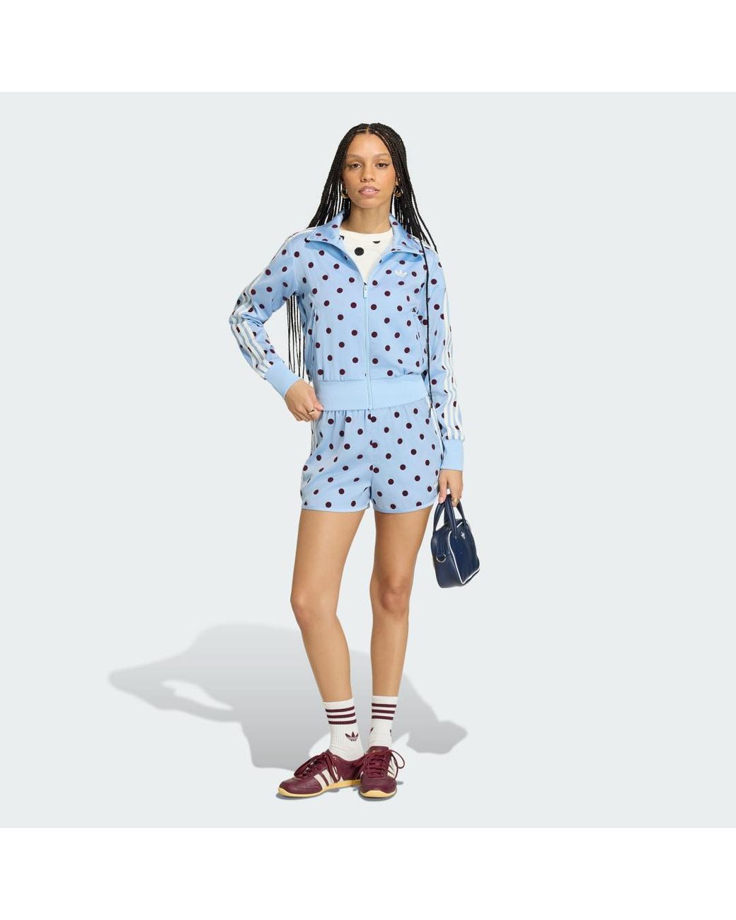 Adidas Blue Polka Dots Sprinter Shorts