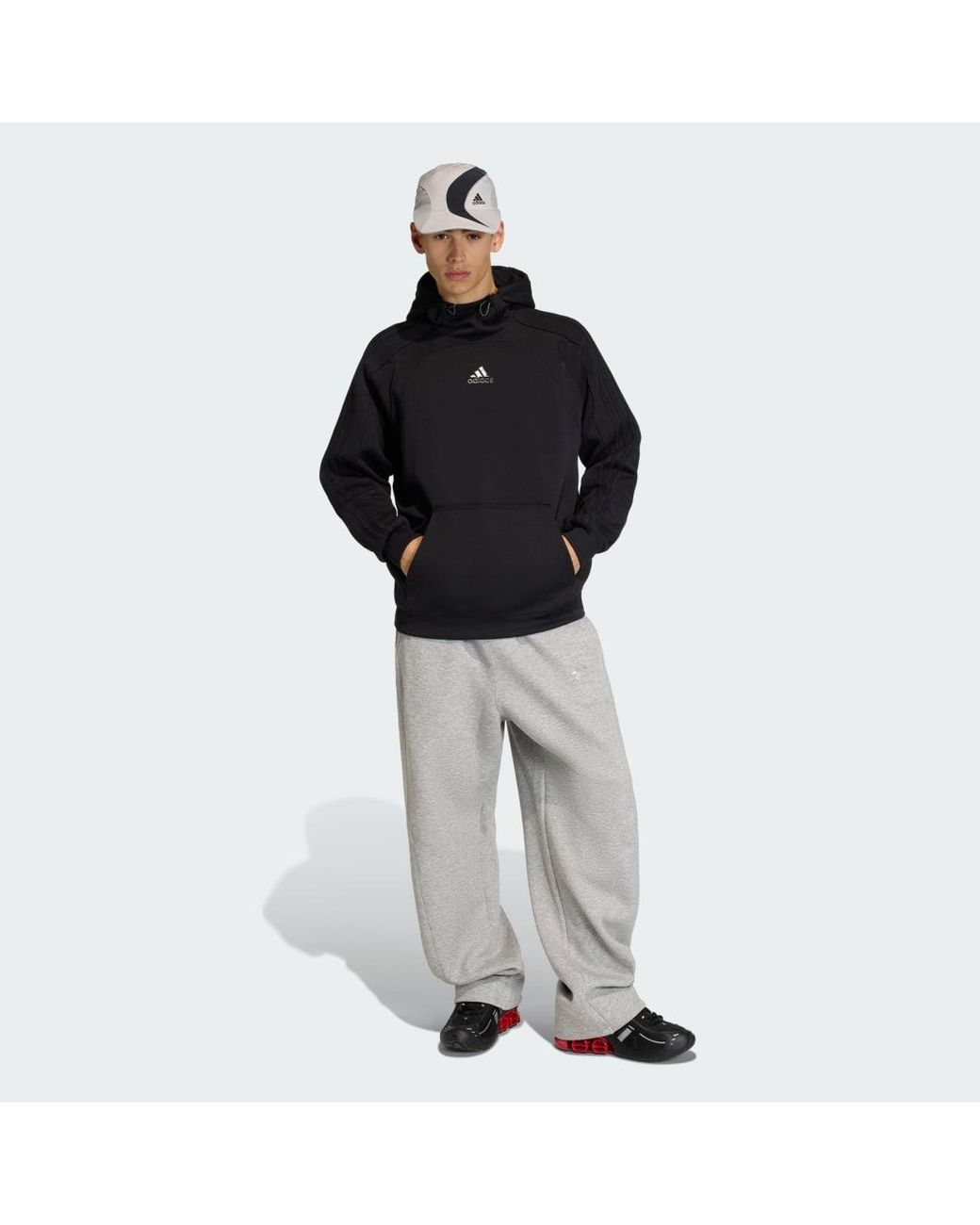 Adidas Black Spacer Cutline Hoodie for men