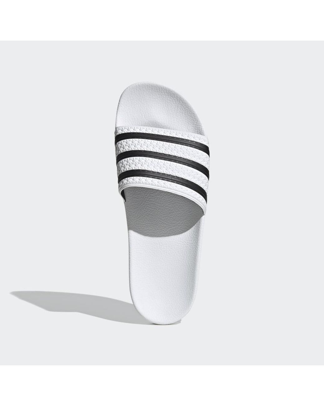 Adidas White Adilette Slides