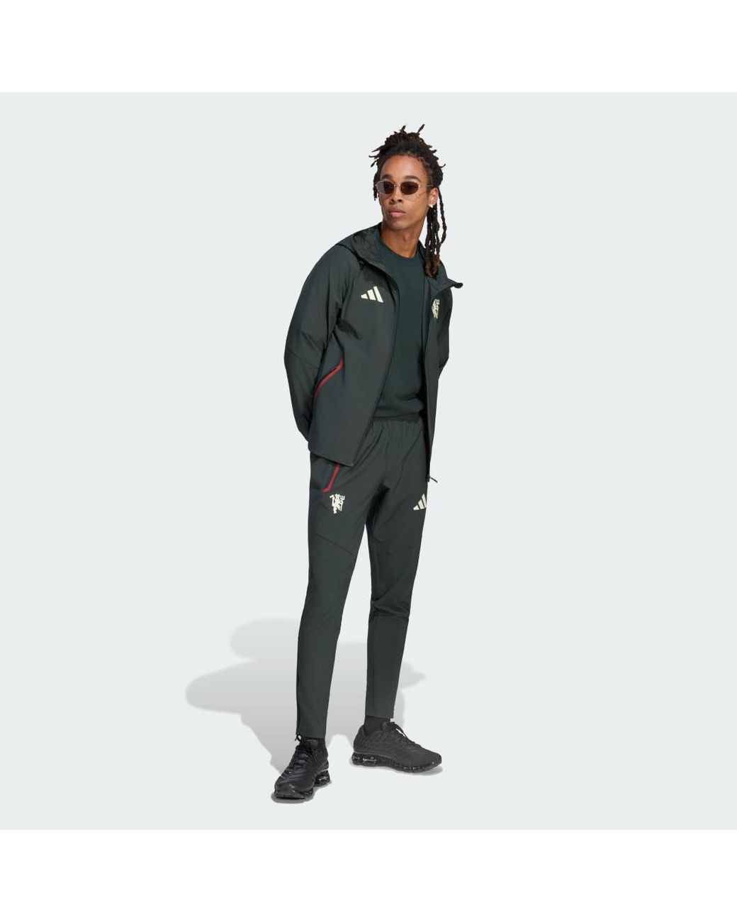 Adidas Gray Manchester United Tiro Tech Tracksuit Bottoms for men